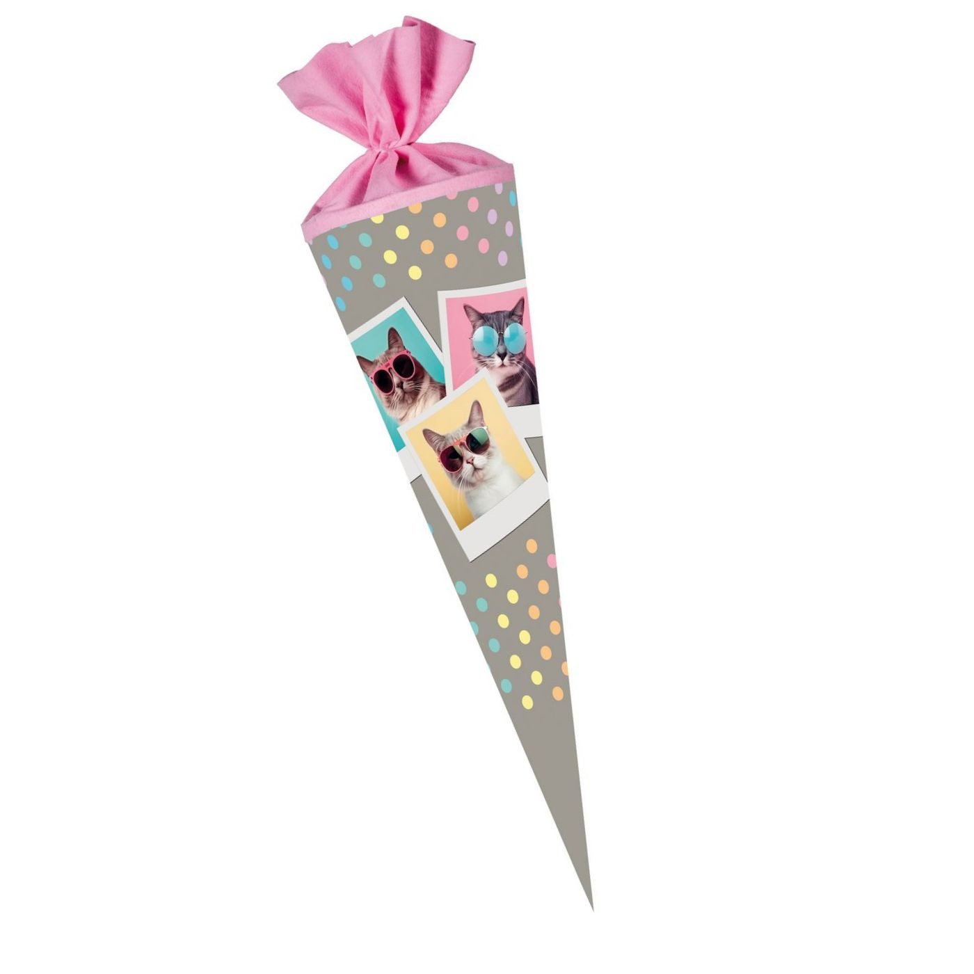Nestler Schultüte Nestler Schultüte Cool Cats 70 cm rund Filz