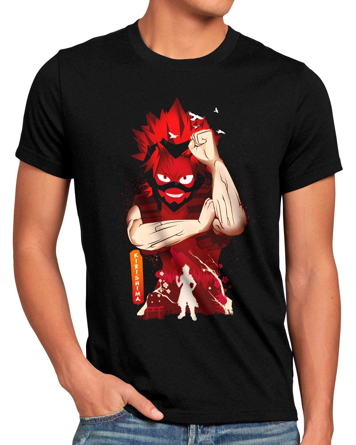 academia Riot Red Herren my manga T-Shirt cosplay Print-Shirt hero style3 anime