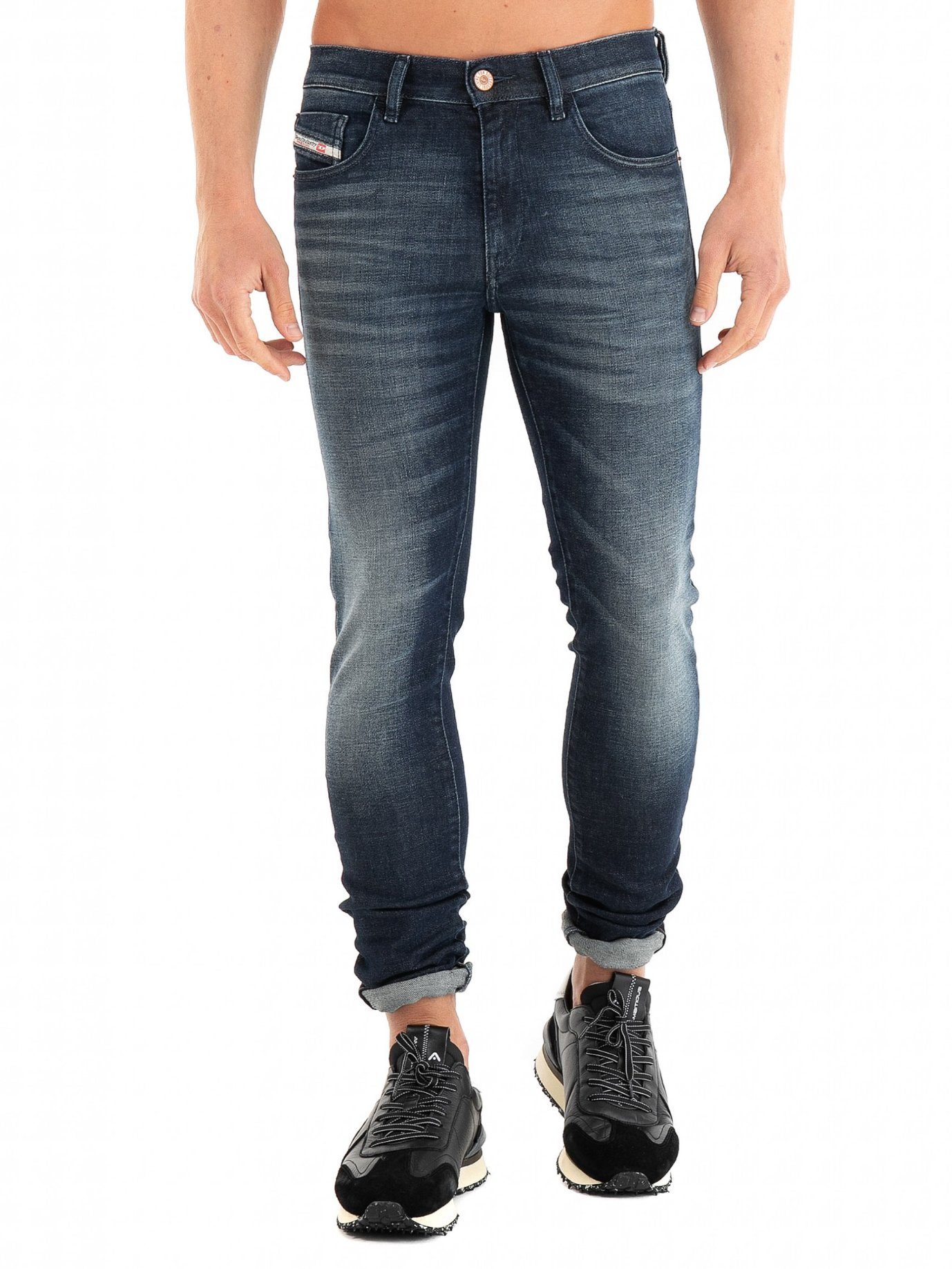 Diesel Slim-fit-Jeans Stretch Hose Blau - D-Strukt 09B03