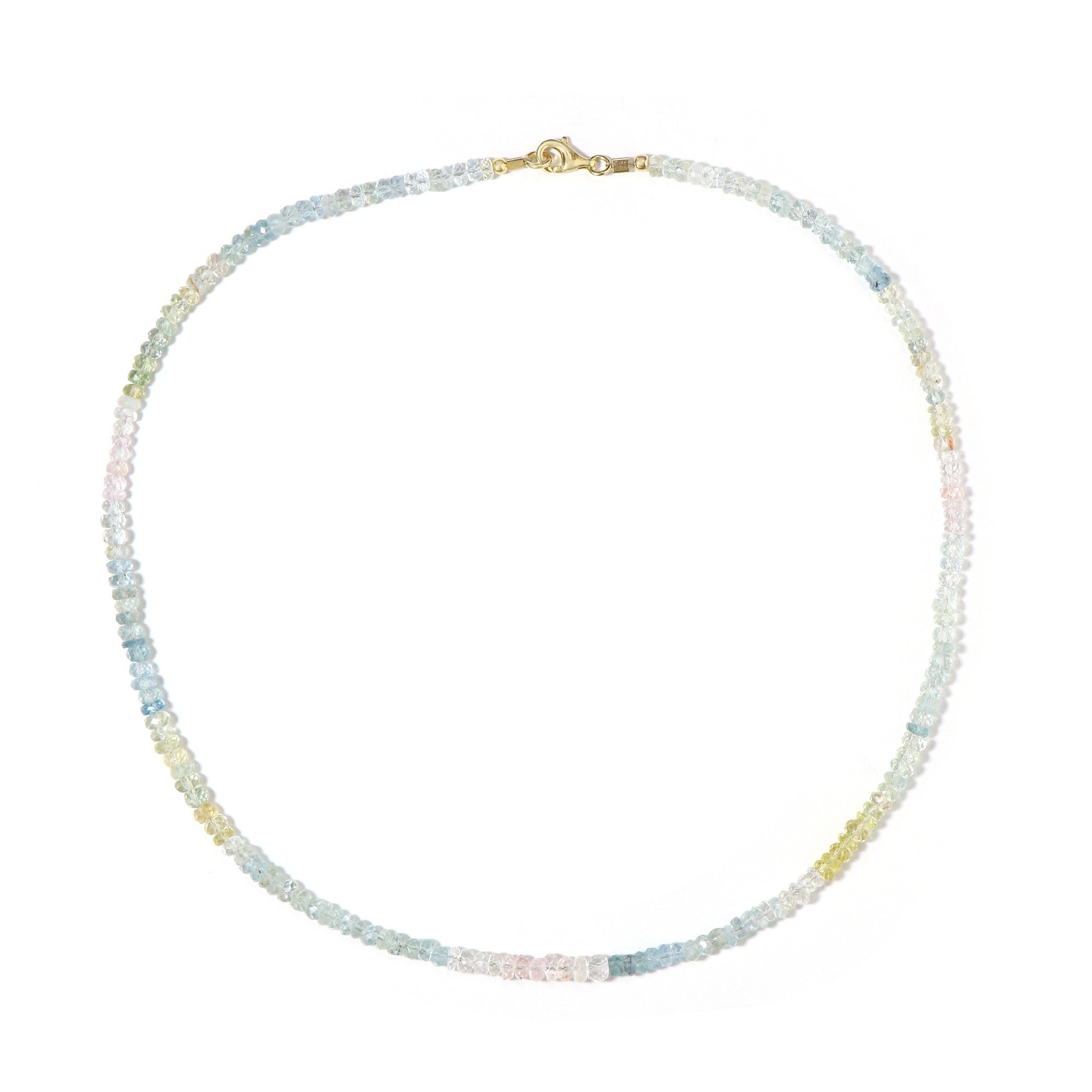 Cavill Silberkette Multicolor Beryll Vergoldetes Silber Collier (1-tlg)