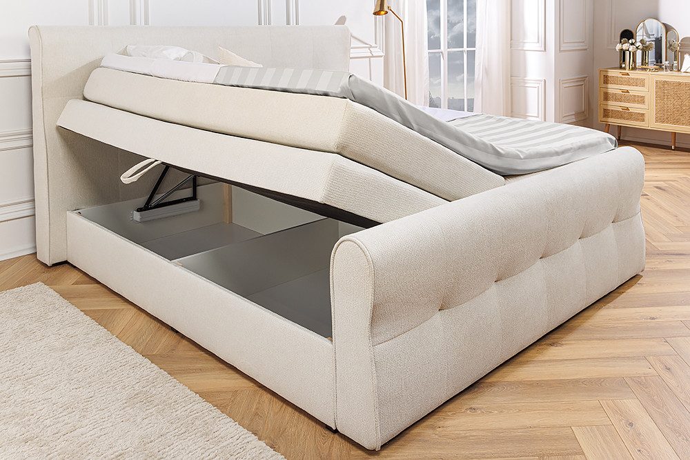 riess-ambiente Boxspringbett SIGNUM 180x200cm creme · günstig online kaufen