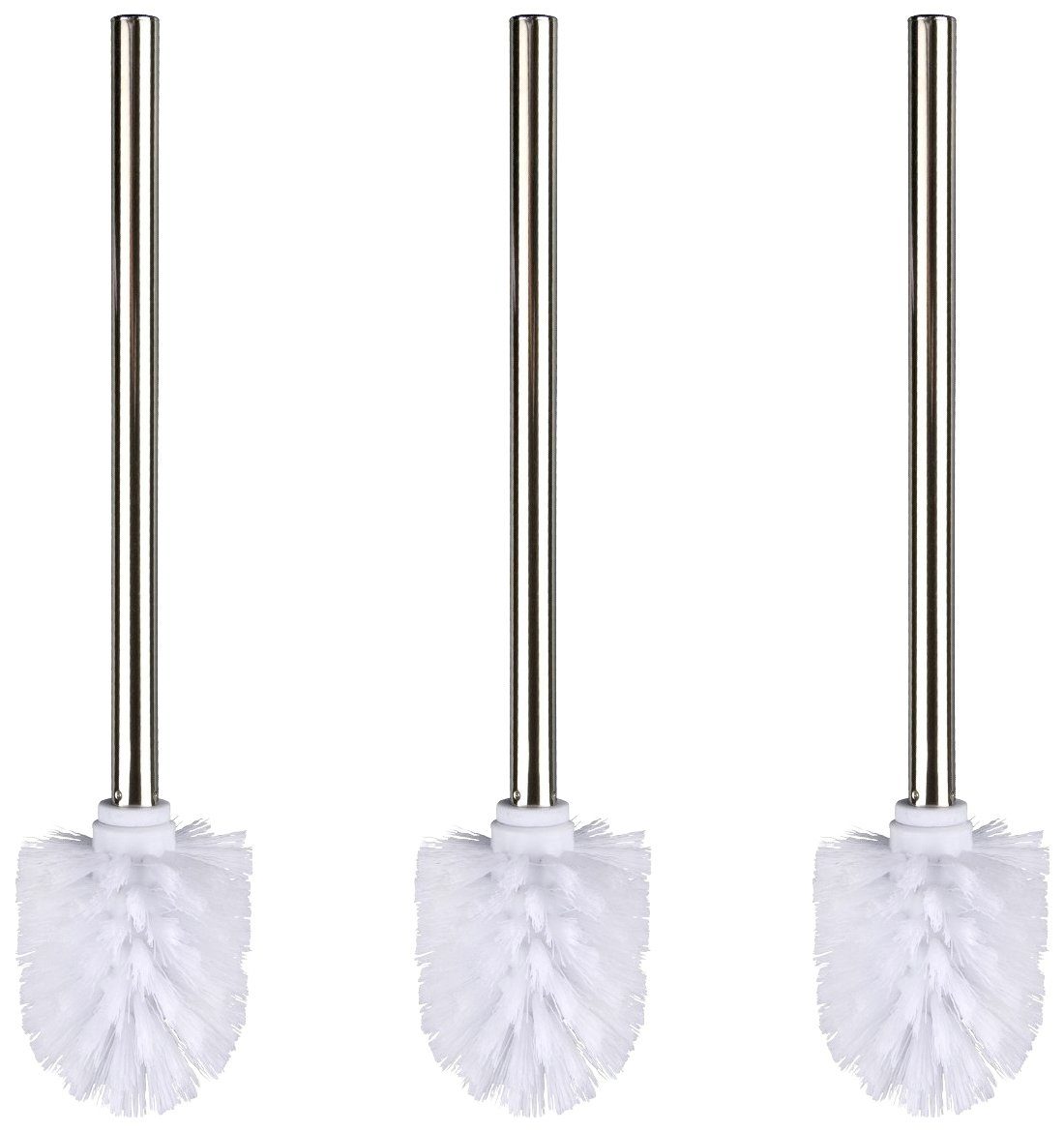 WENKO WC-Reinigungsbürste, (Set, 3-tlg), weiß, Durchmesser 8 cm