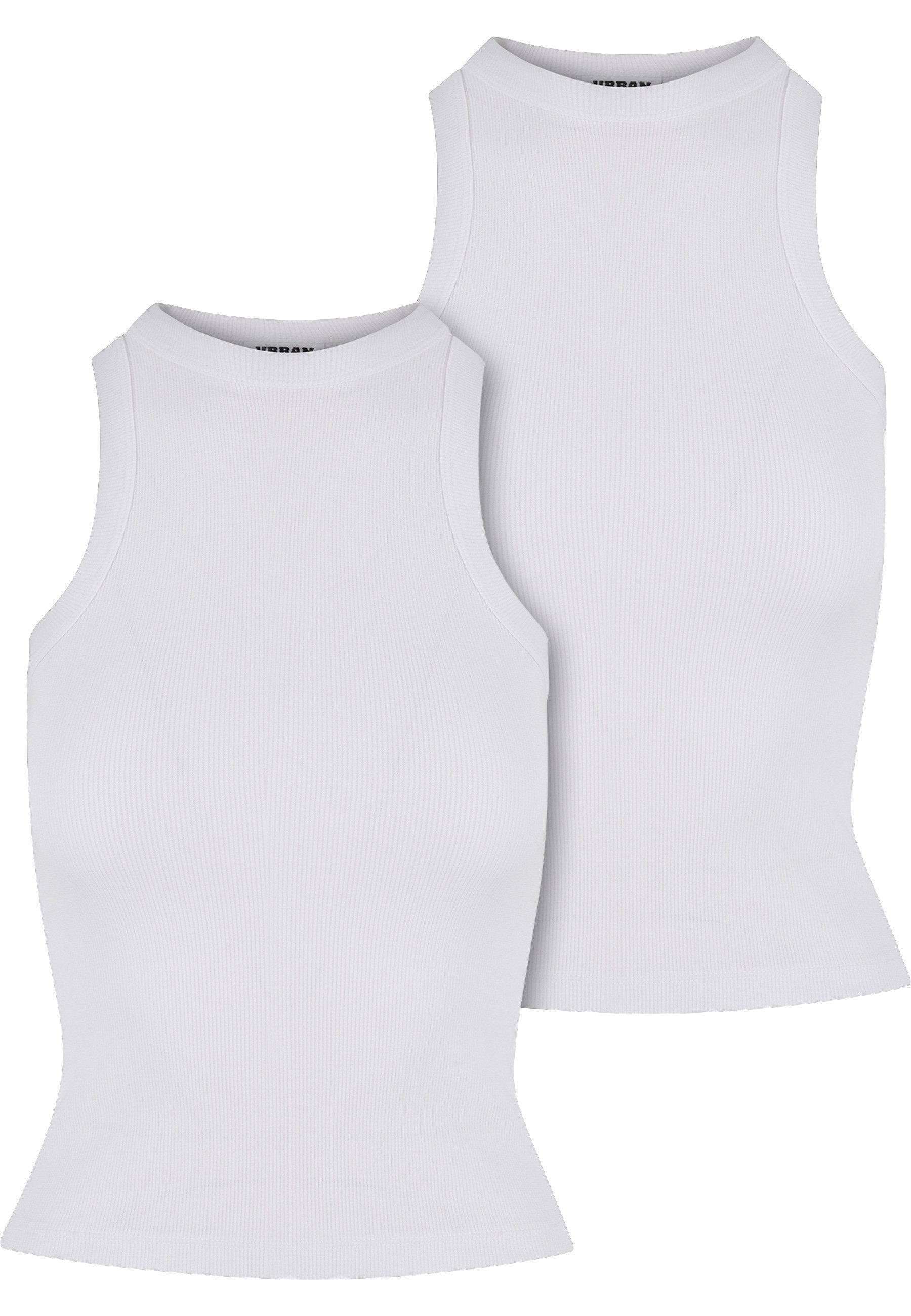 URBAN CLASSICS Tanktop Urban Classics Ladies Racer Back Rib Top 2-Pack