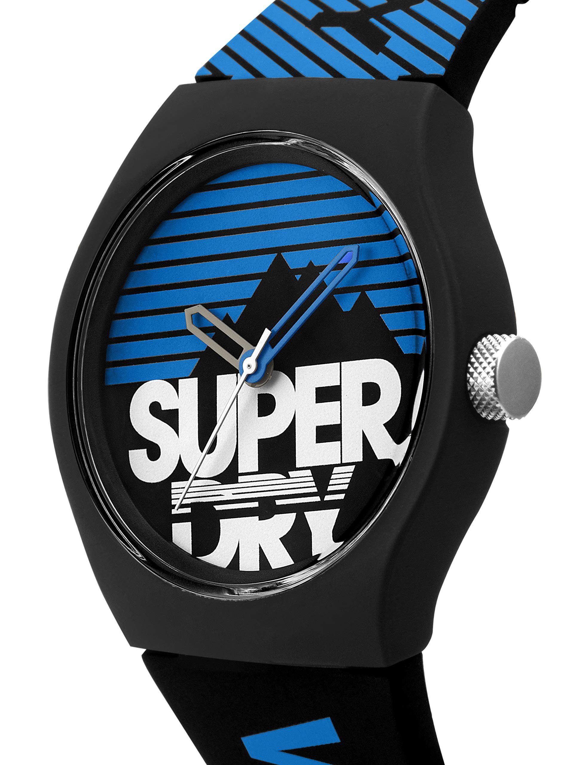 Superdry Armband mit Quarz Superdry Herren Analog Silikon SYG255EU Quarzuhr, Uhr