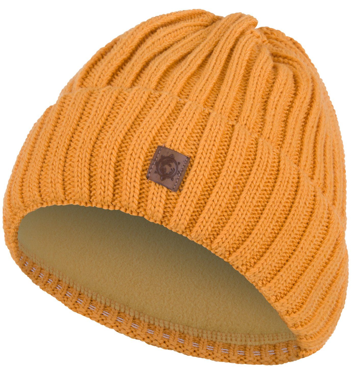 senf Beanie Kindermütze Wintermütze Jahre compagno Strickmütze Mädchen Strickmütze Jungen 2-10 (1-St)