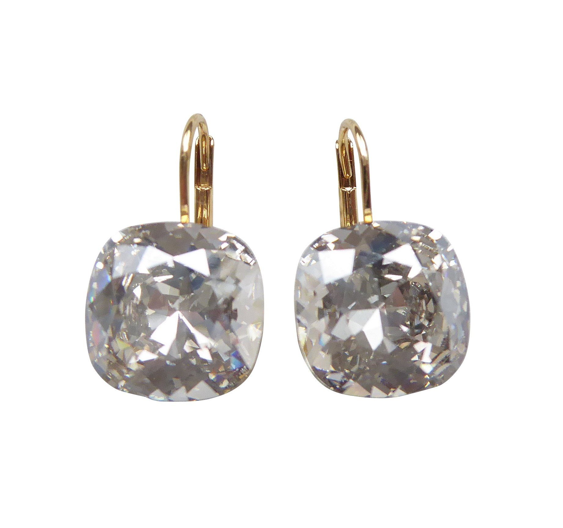 Mugello Paar Ohrhänger Romy kristall vergoldet Basic It-Piece Klassiker Trend, Handgefertigter Modeschmuck, made in Germany