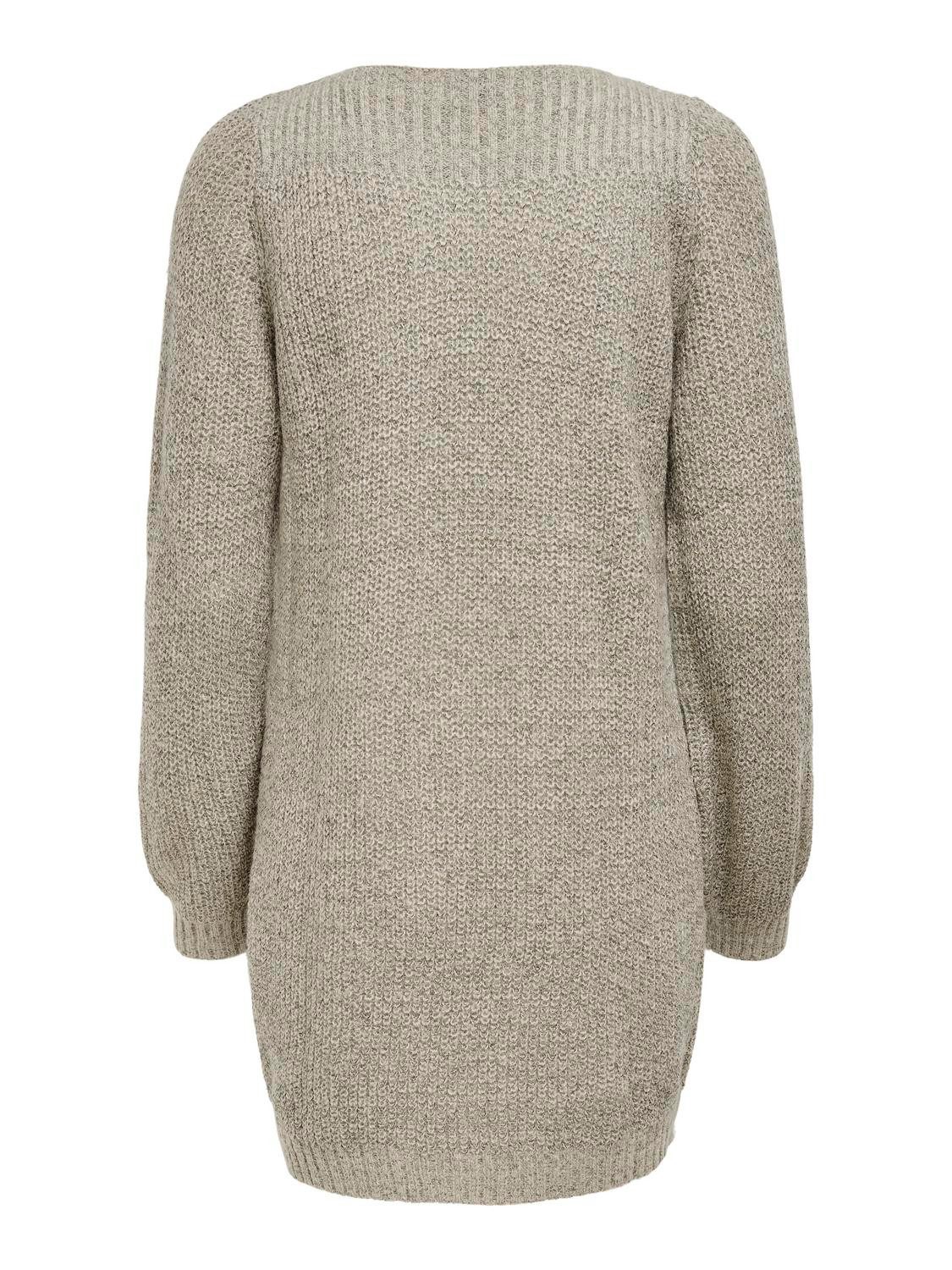 JDY Minikleid JDYWHITNEY MEGAN L/S BOAT DRESS KNT NOOS Sommerkleid