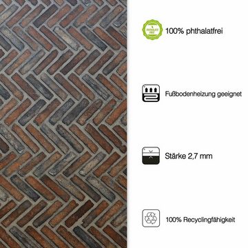 Kubus Vinylboden CV-Belag Sunset 506, verschiedene Größen, Bodenbelag, mit 3D Effekt