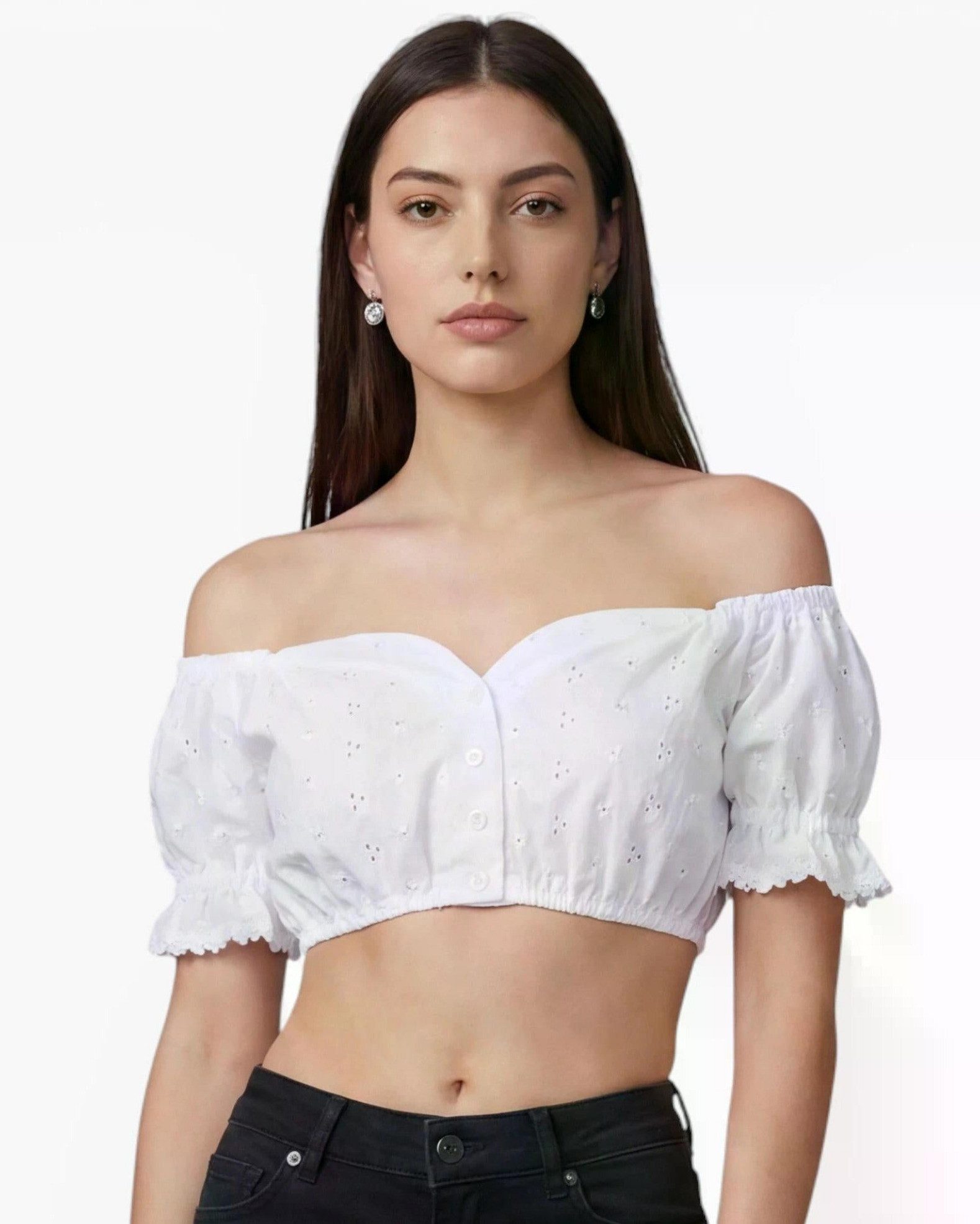 Ramona Lippert Dirndlbluse Laura weiß