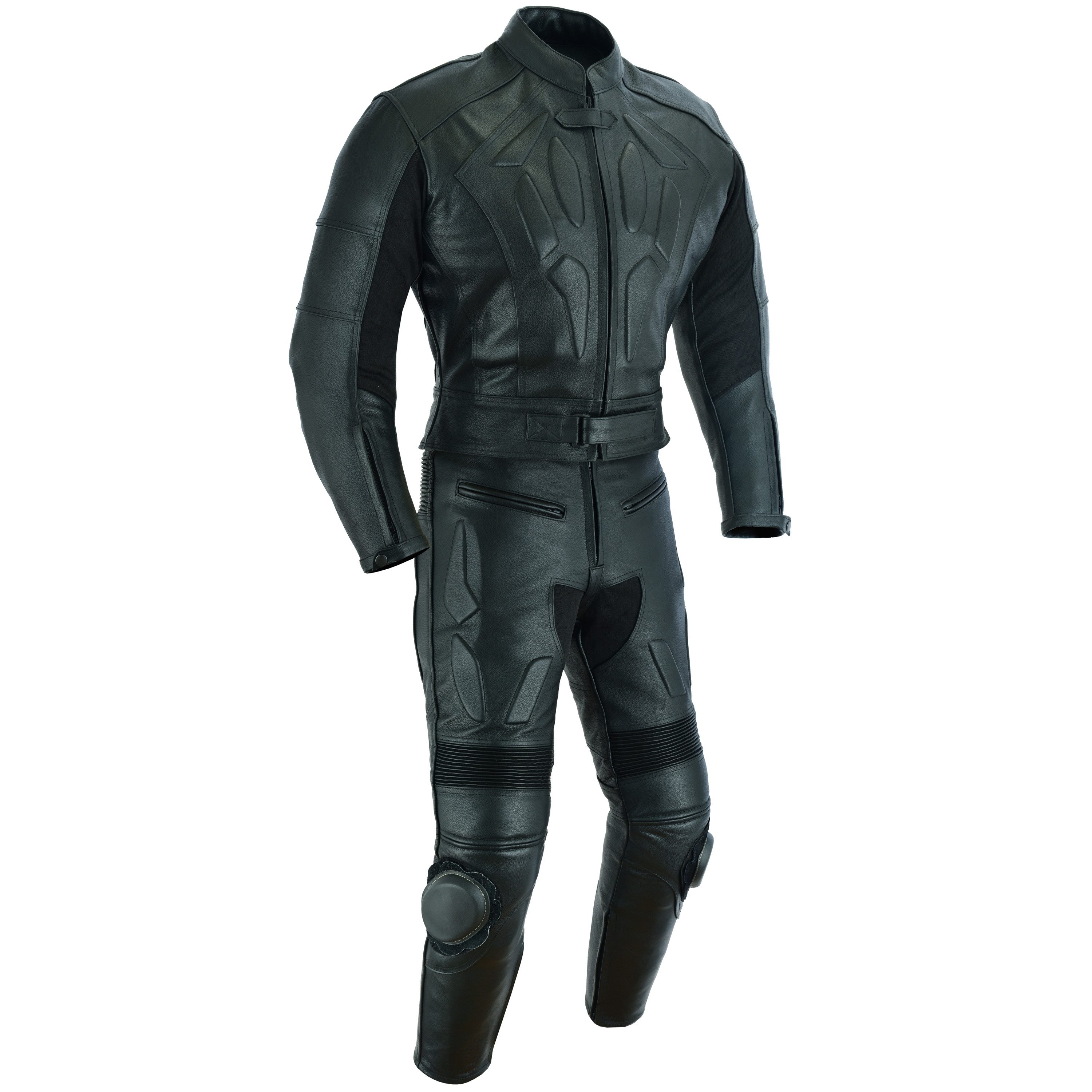 PROANTI Motorradkombi Touring City Lederkombi 2-teilig – Motorradjacke & Hose aus Rindsleder