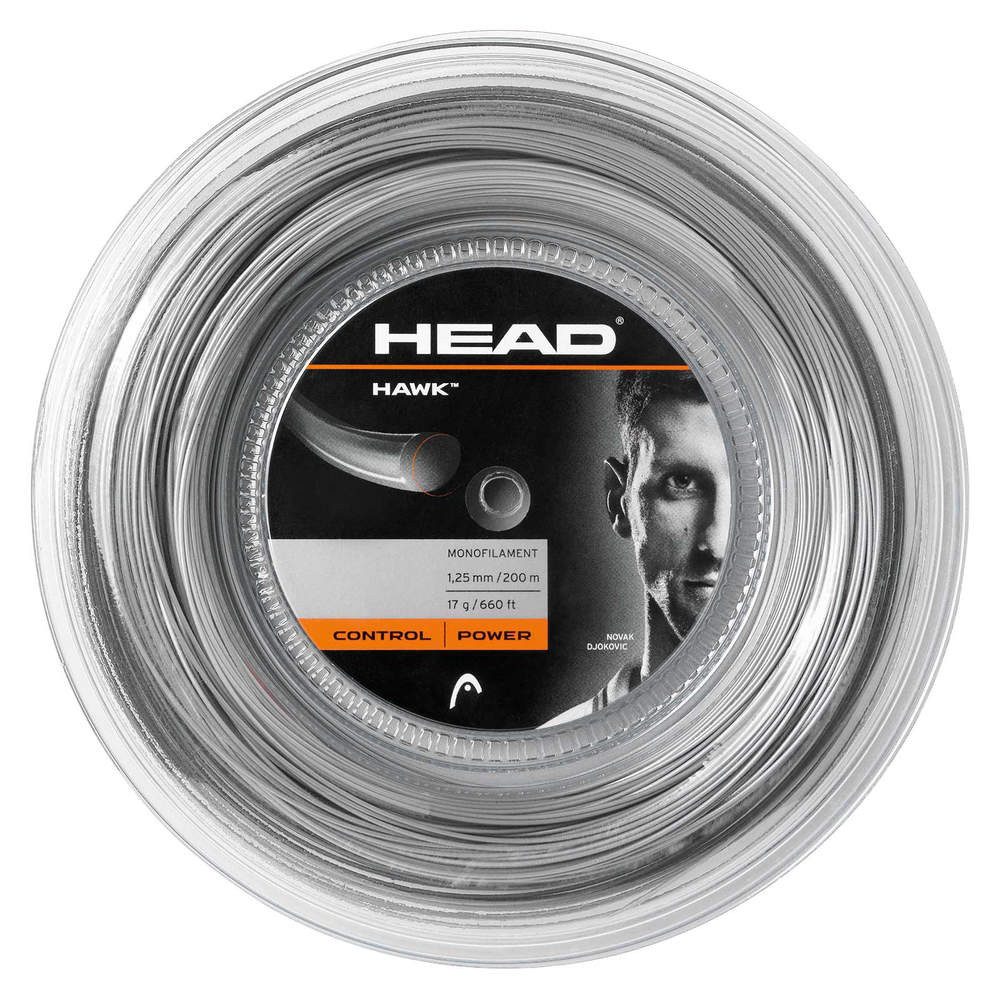 Head Tennissaite Hawk (Haltbarkeit+Power) grau 200m Rolle, Saitendicke: 1.20