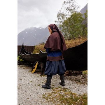 Leonardo Carbone Ritter-Kostüm Wikinger Gugel aus Wolle "Bjomolf" Braun