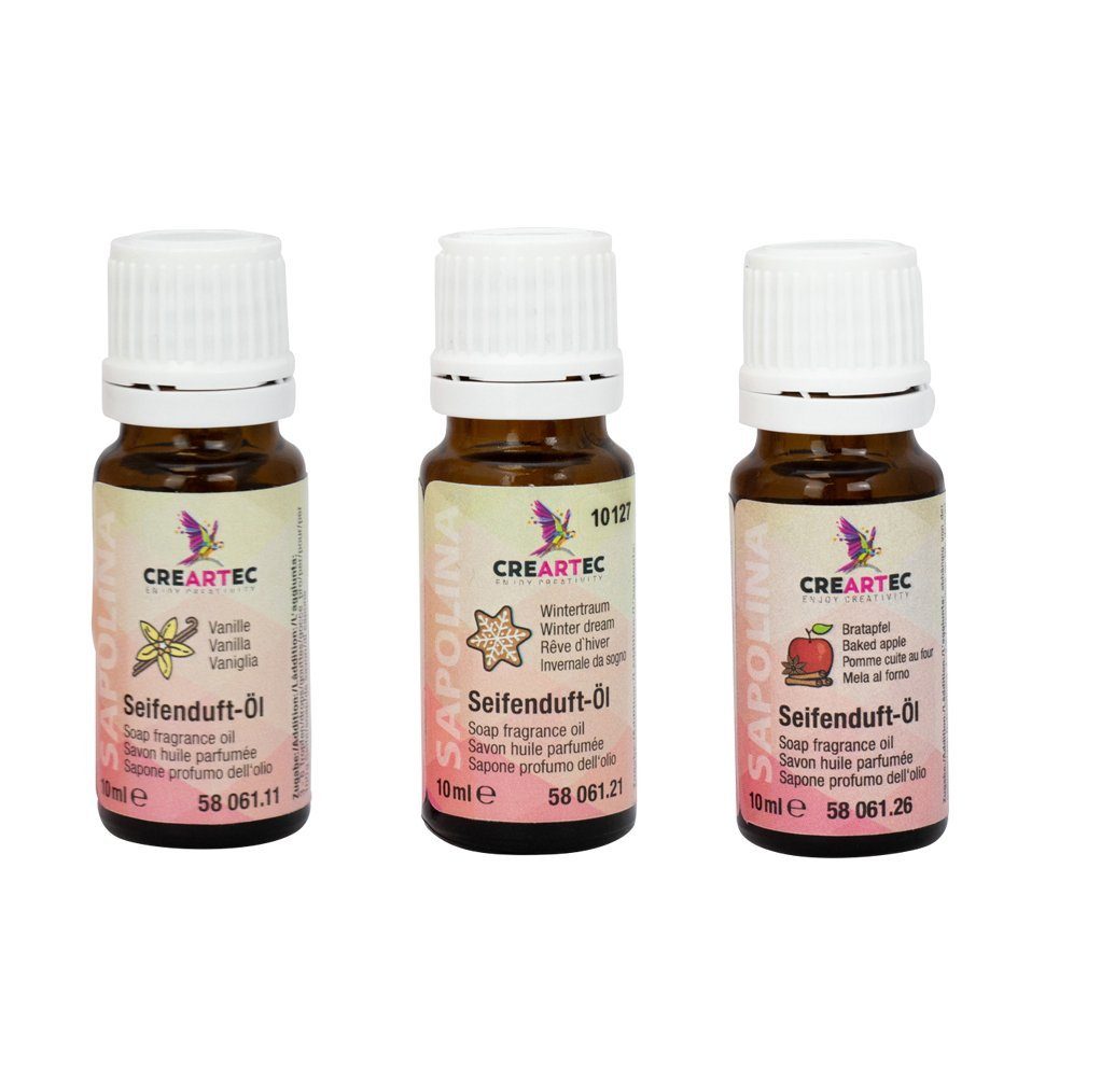 CREARTEC Seifenduftöl 3er Set Winter - 30ml, je 10ml - für duftende Seife - Made in Germany