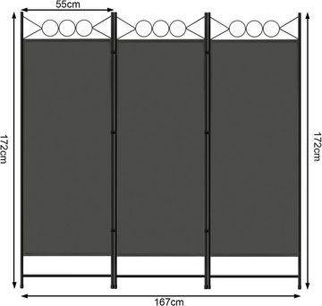 Woltu Paravent (1 St), Raumteiler Raumtrenner klappbar Sichtschutz