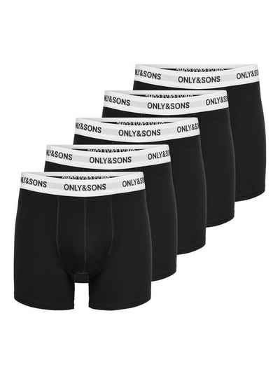 ONLY & SONS Trunk ONSFITZ SOLID BLACK TRUNK 5-PACK NOOS (Packung, 5-St)