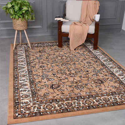 Orientteppich Klassischer Teppich, Vimoda, Rechteckig, Höhe: 8 mm, Kunstvollem, Orient Muster, Beige, Blumen