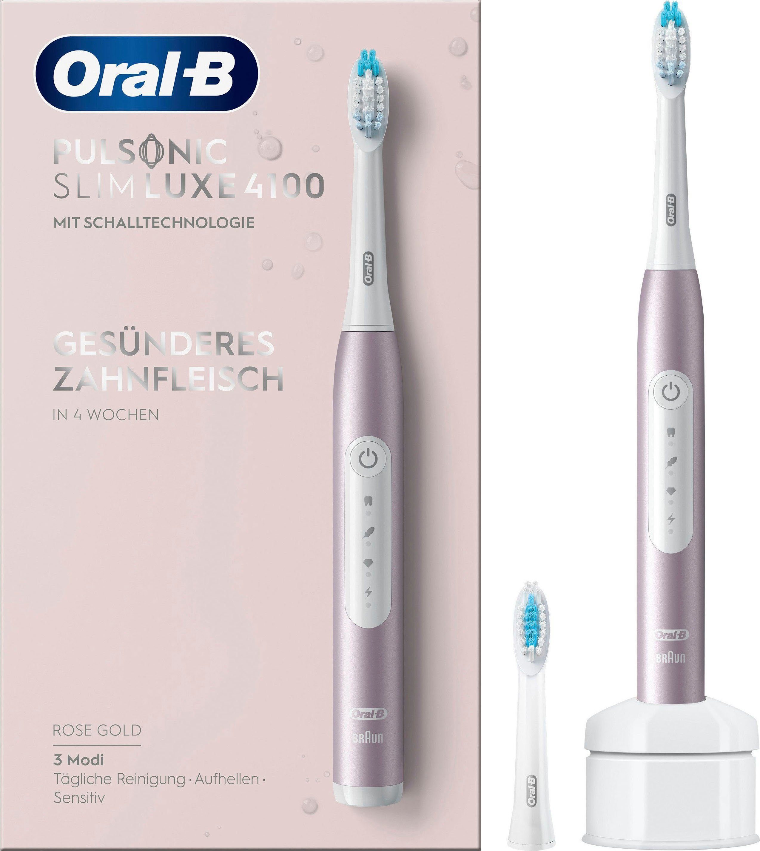 Oral-B Schallzahnbürste Pulsonic Slim Luxe 4100, Aufsteckbürsten: 2 St.