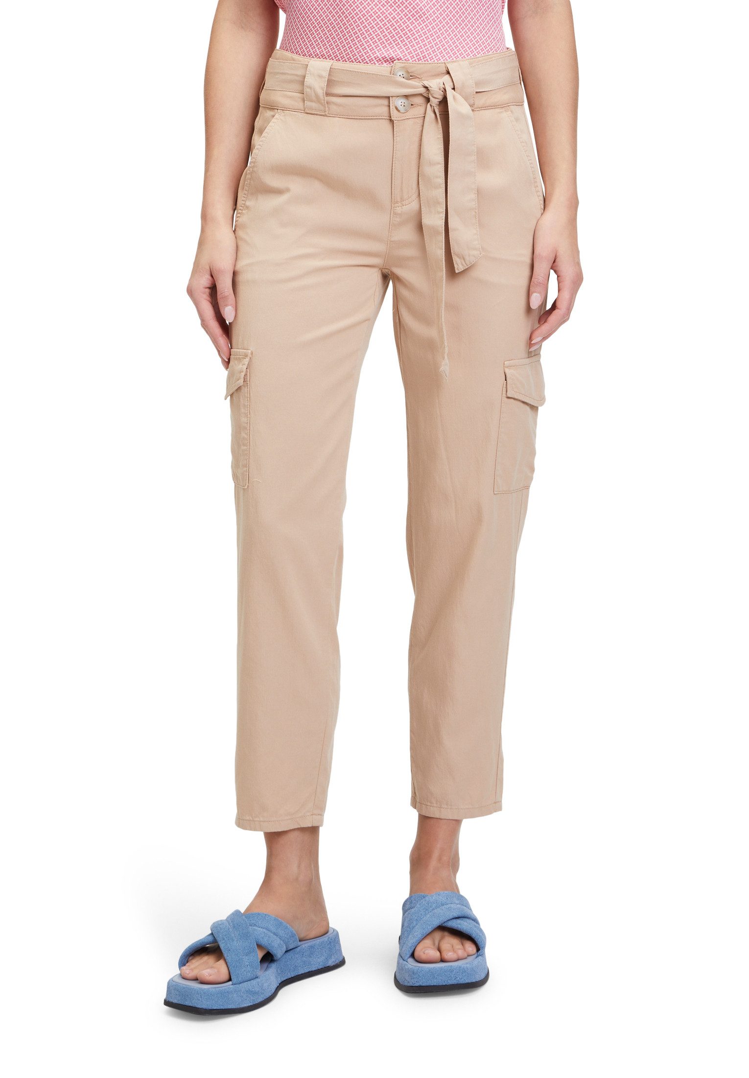 Cartoon Stoffhose Cartoon Casual-Hose mit aufgesetzten Taschen Design