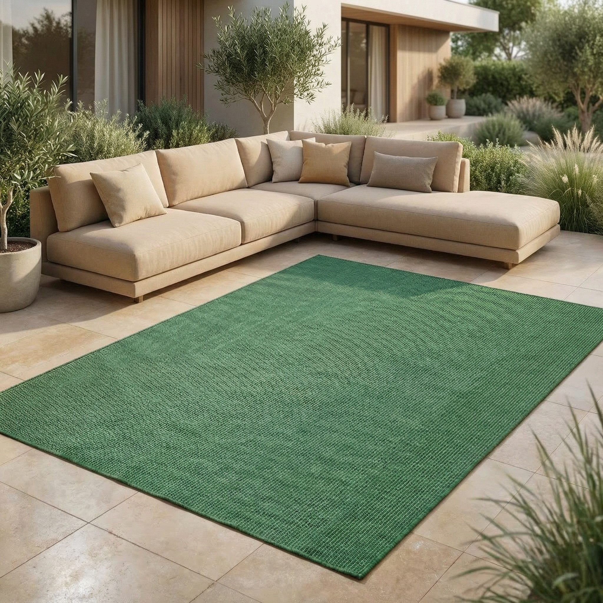 Jimri Outdoorteppich Key West, Rechteckig, Outdoor Teppich Balkonteppich Terassenteppich