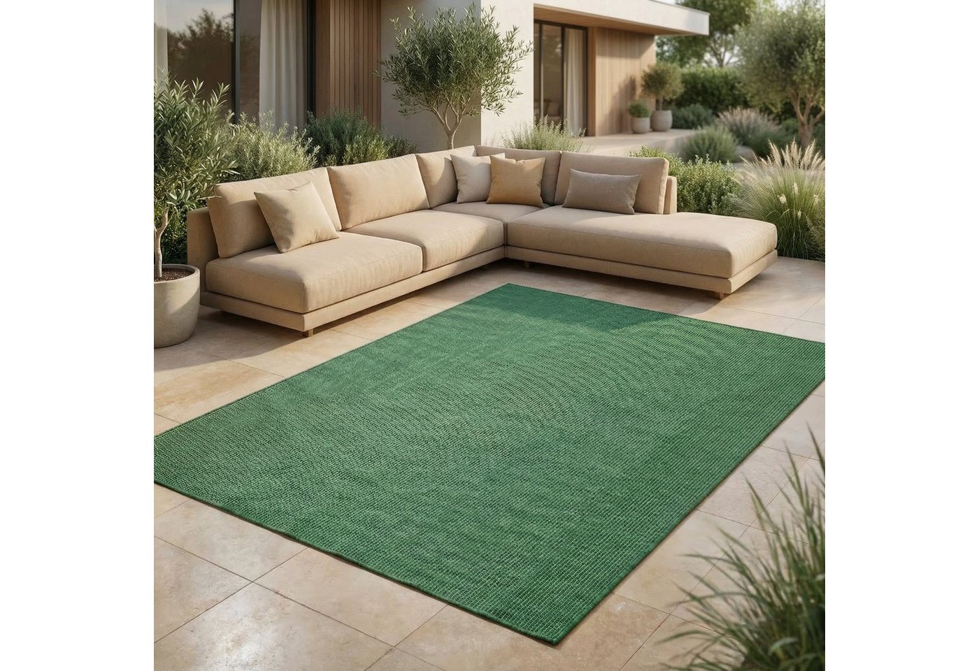 Jimri Outdoorteppich Keywest, Rechteckig, Outdoor Teppich Balkonteppich Terassenteppich