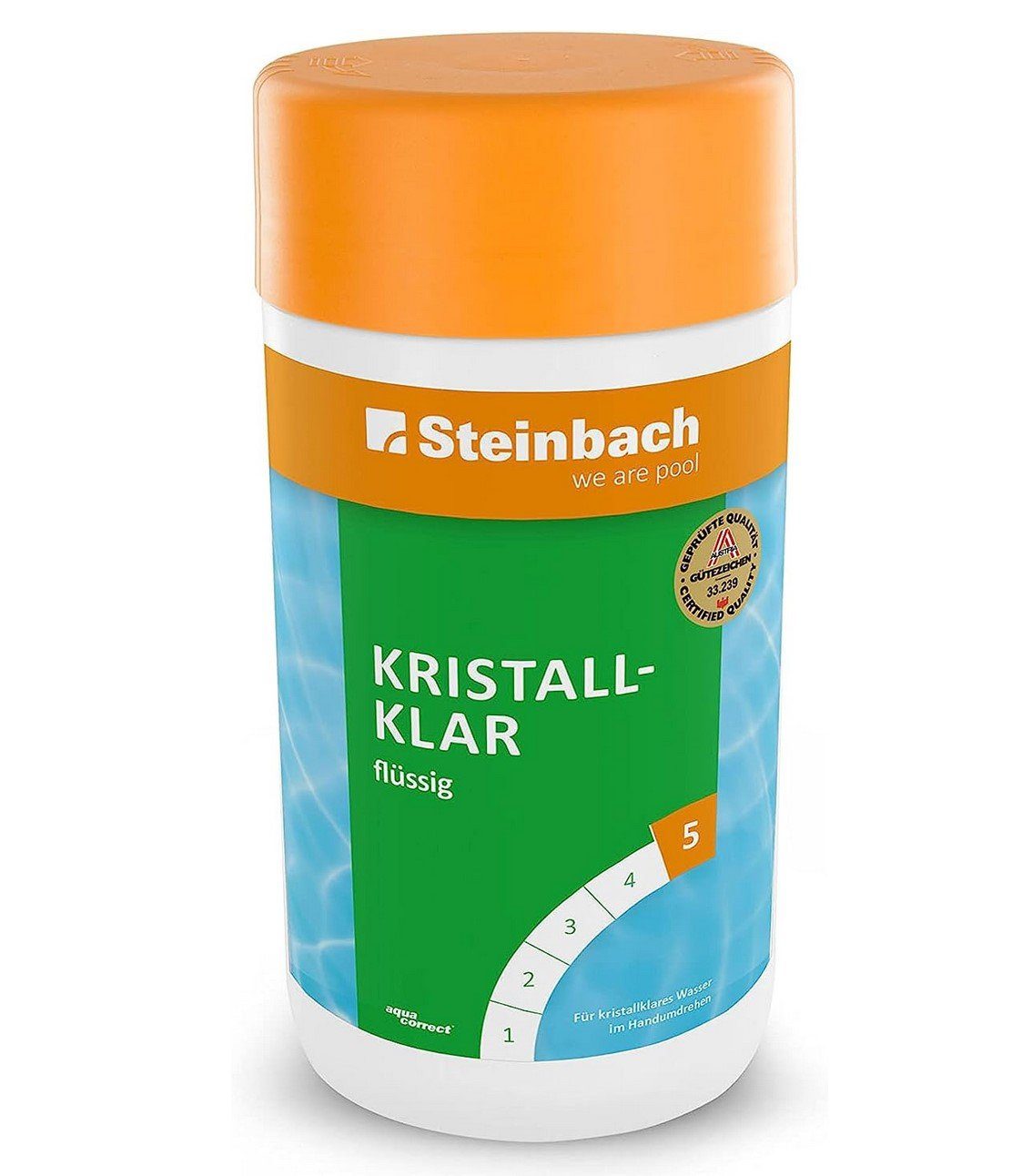 Steinbach Pool Poolpflege STEINBACH Poolpflege Kristallklar Algezid, Aktivsauerstoff, 1 Ltr