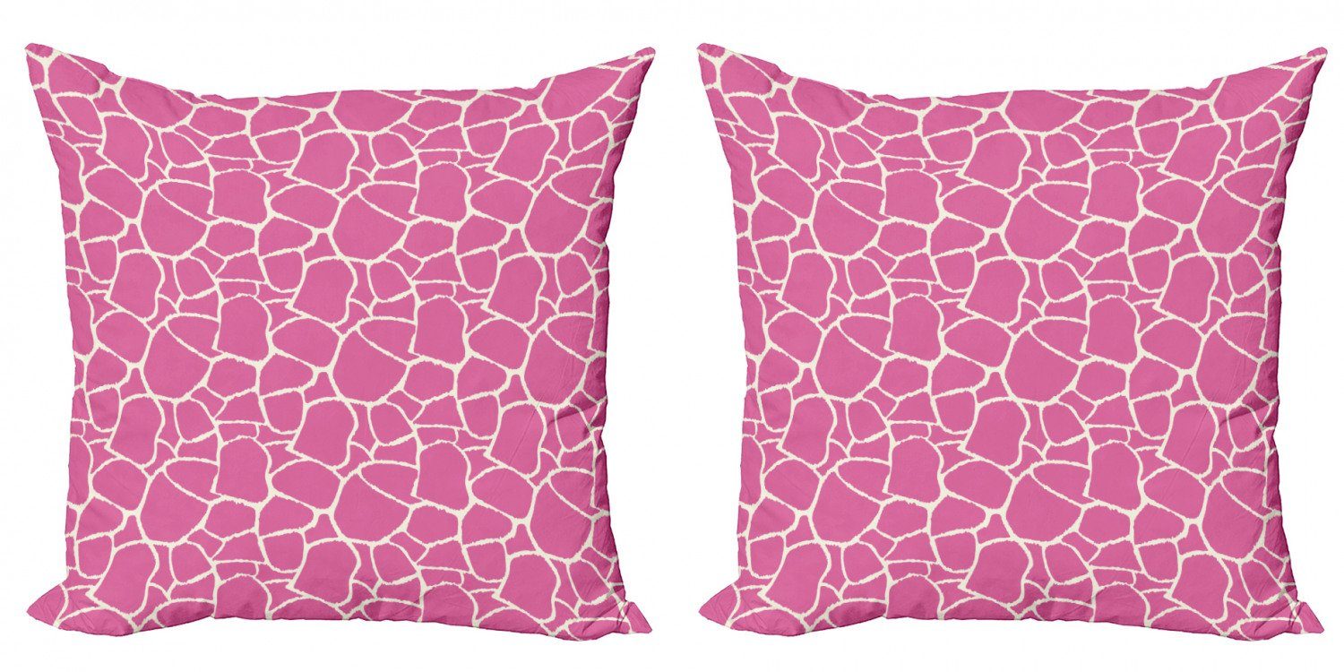 Kissenbezüge Modern Accent Doppelseitiger Giraffe Hot (2 Haut Zusammenfassung Stück), Abakuhaus Digitaldruck, Pink