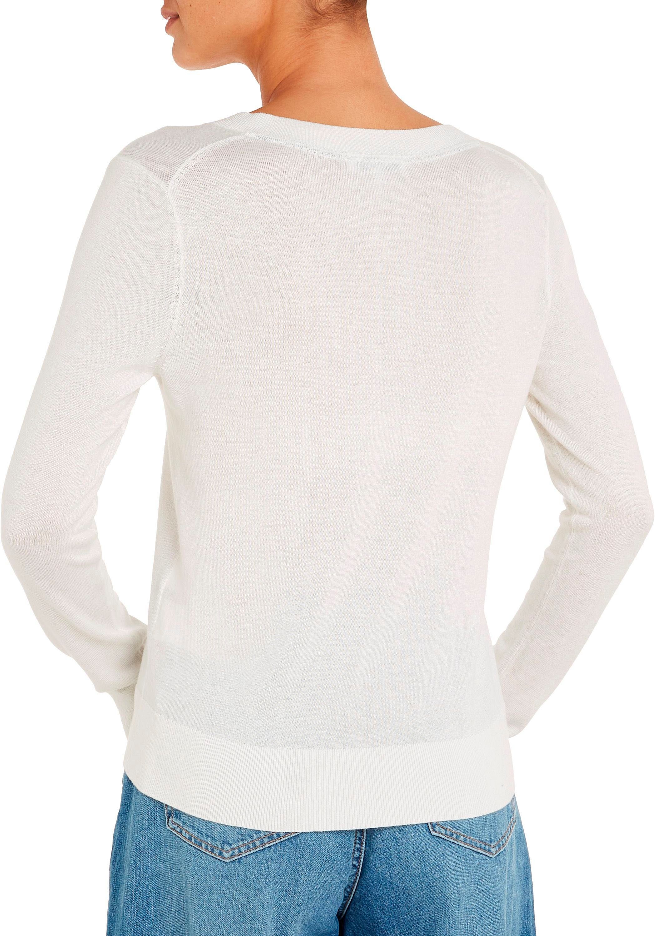 Tommy Hilfiger V-Ausschnitt-Pullover CO JERSEY STITCH günstig online kaufen