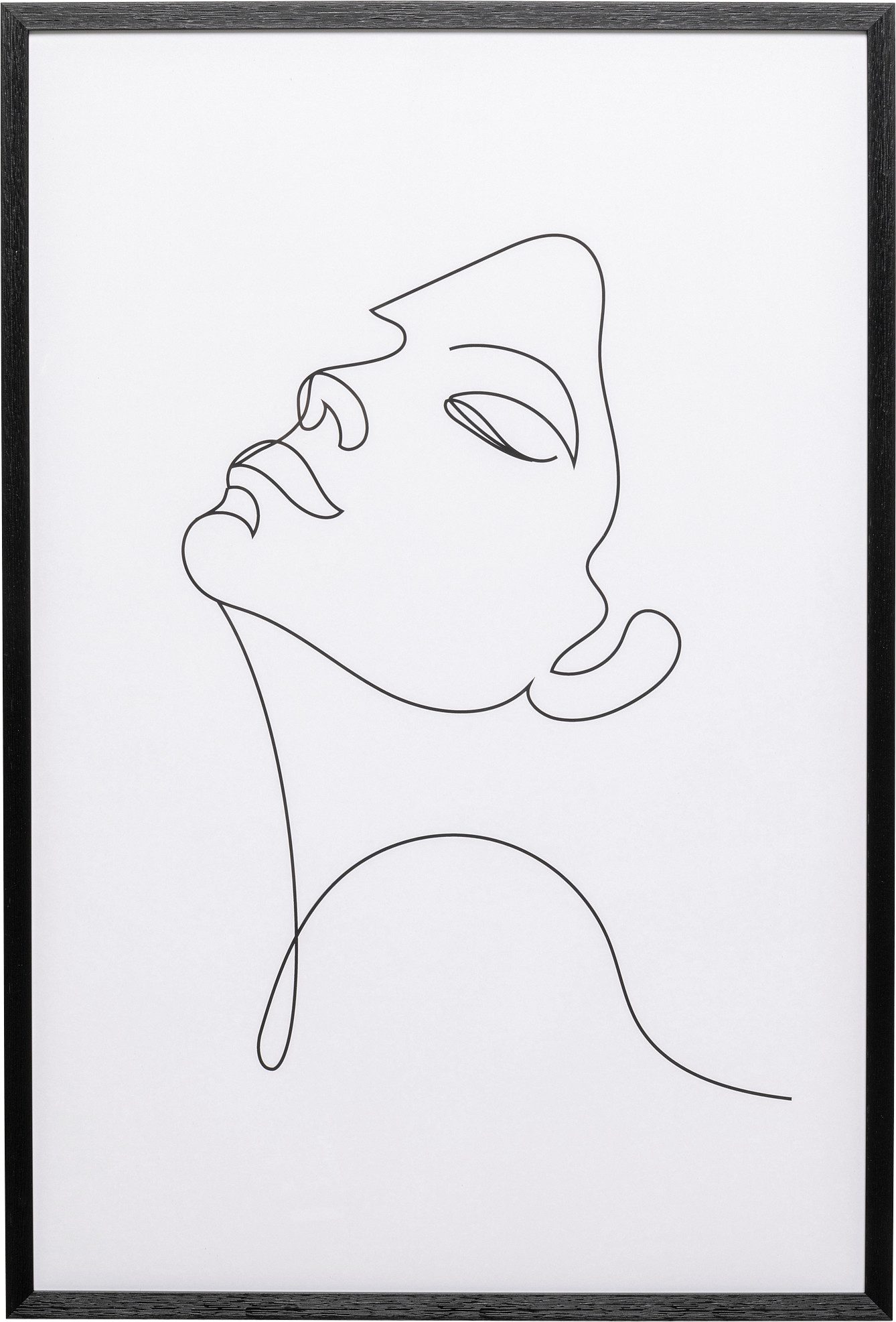 Kare Design Bild mit Rahmen Gerahmtes Bild Drawing Lady 63x93cm