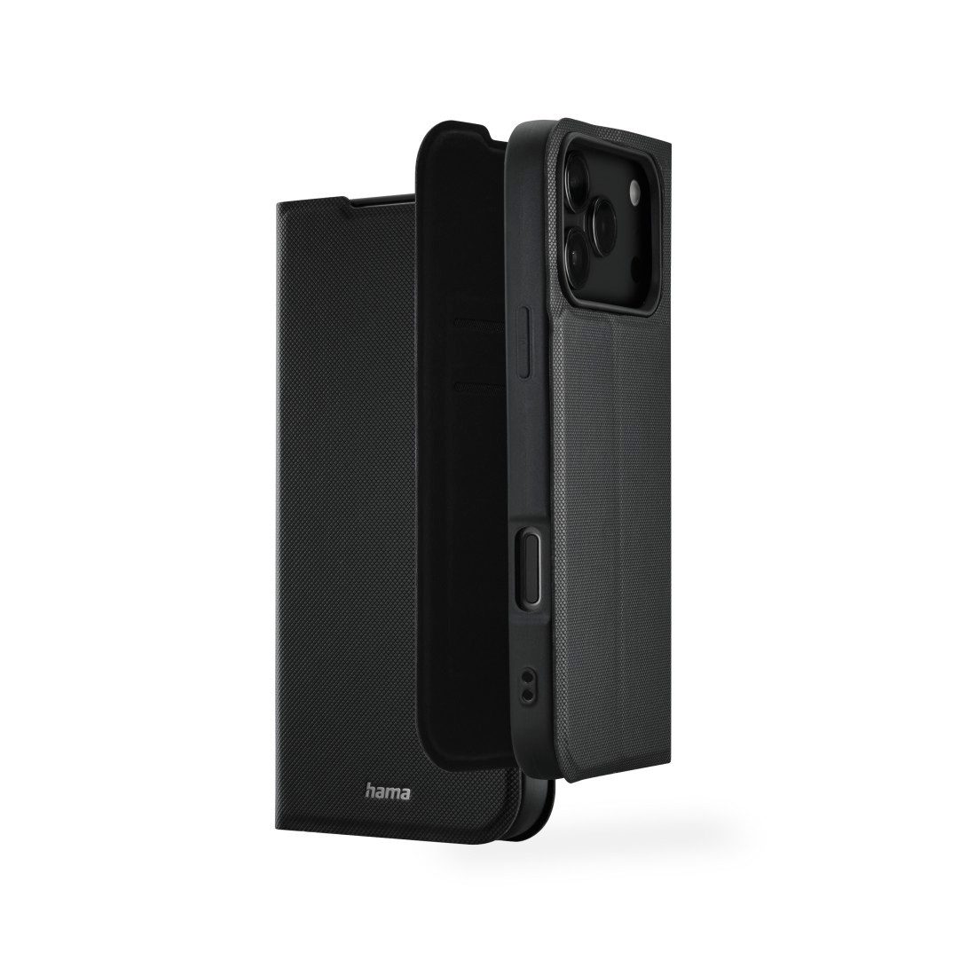 Hama Smartphone-Hülle Handytasche Booklet für Apple iPhone 17 Pro Max, Kartenfächer, Schwarz, Standfunktion, Kartenfächer