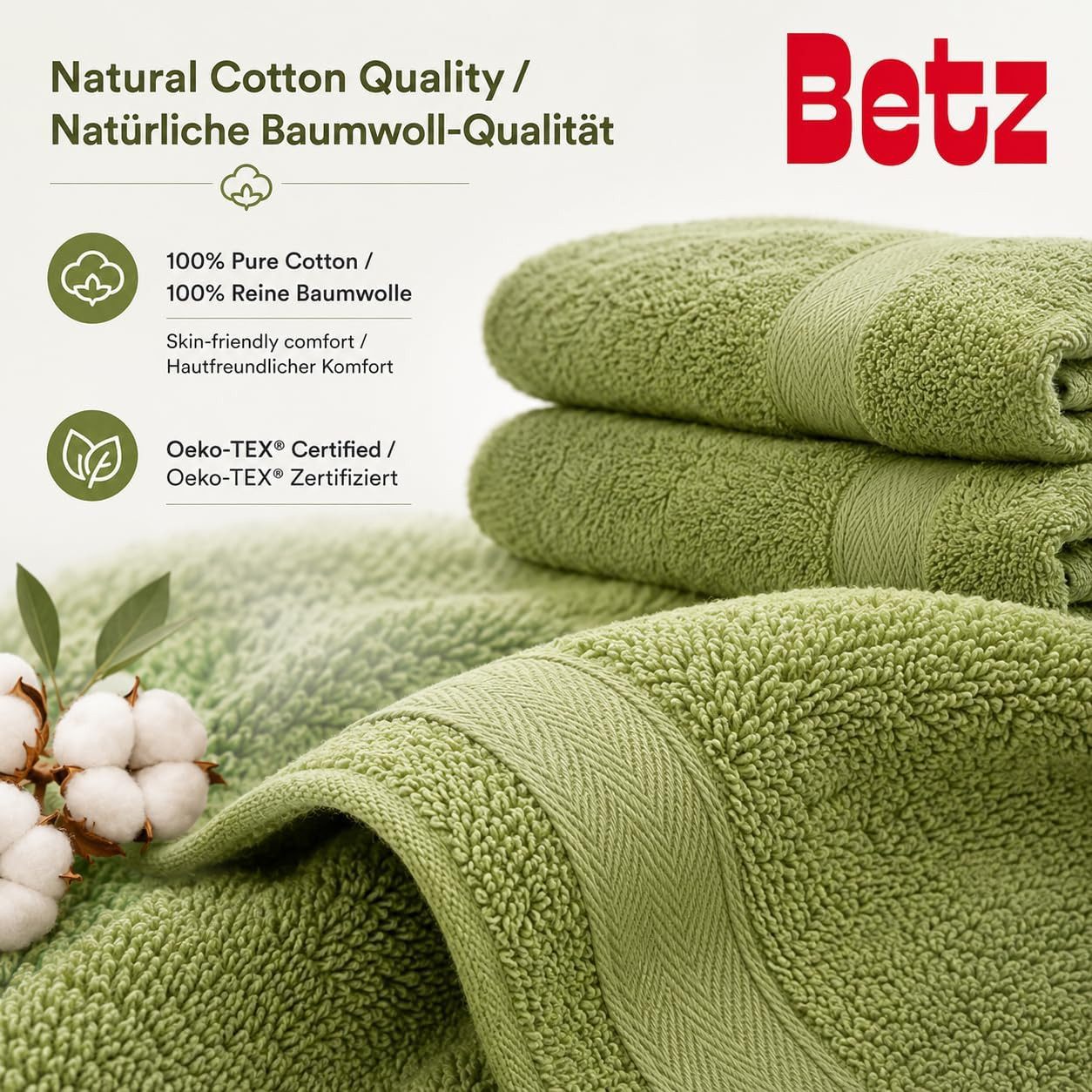 Betz Handtücher Premium Handtuch-Set 12-tlg., 100% Baumwolle (Set, 12-St), Duschtücher,Handtücher, Gästetücher, Seiftücher,Waschhandschuhe – Bild 3 von 5