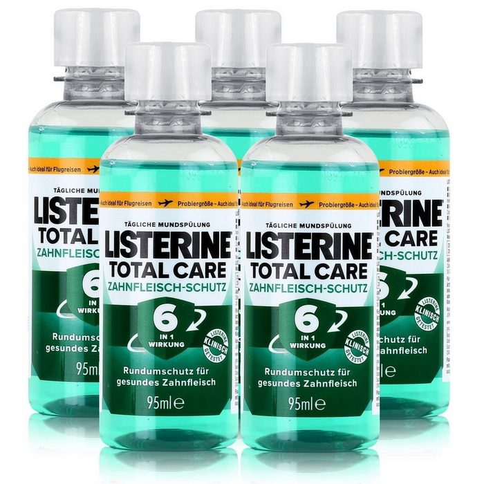 Listerine Mundspülung Listerine Total Care Zahnfleisch-Schutz 95ml Mundspülung (5er Pack)