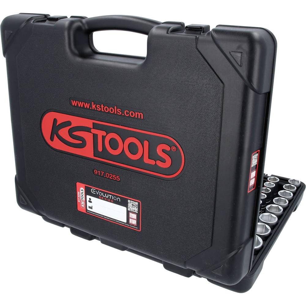 KS Tools Steckschlüssel 1/4″+3/8″+1/2″ Steckschlüssel-Satz, 255-tlg 917.0255