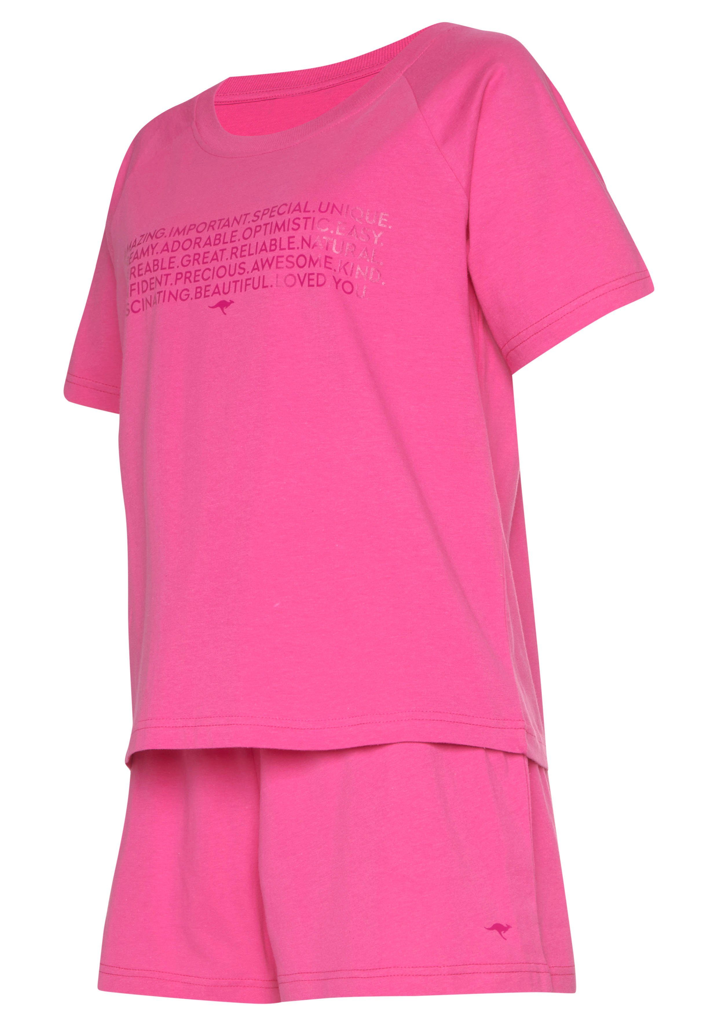 KangaROOS Shorty (Set, 2 tlg) mit Slogan-Frontdruck