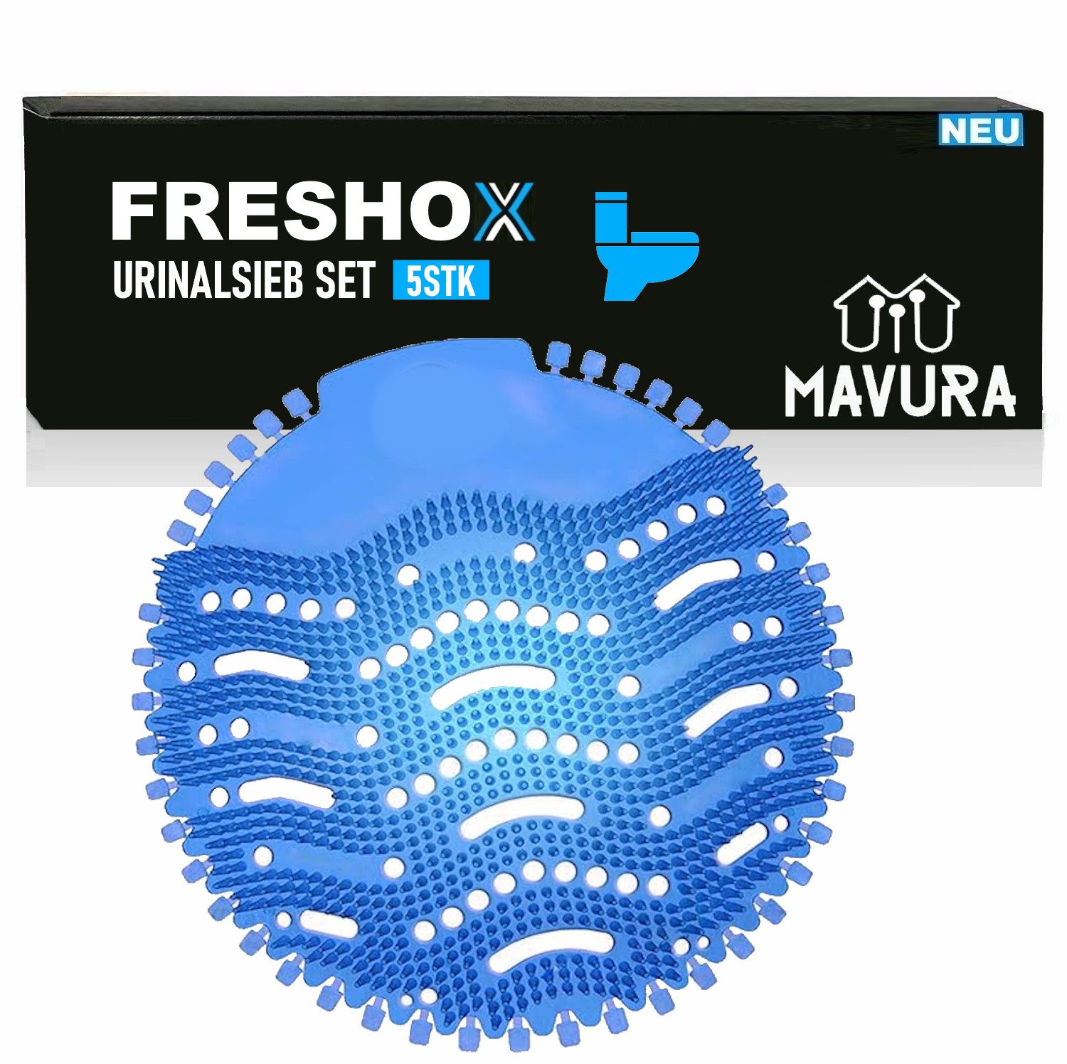 Urinal FRESHOX 5 Stk Duft-Urinalsieb Urinaleinlage Pissoirsieb Lufterfrischer
