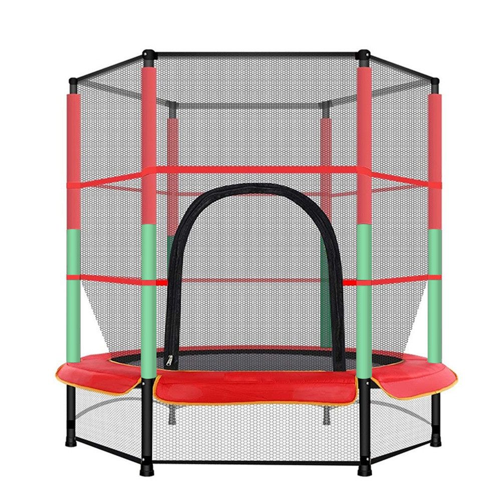 JEOBEST Gartentrampolin Outdoor Trampolin mit Sicherheitsnetz, Ø 140 cm, Kinder Trampolin, Fitnesstrampolin, belastbar bis 50 kg