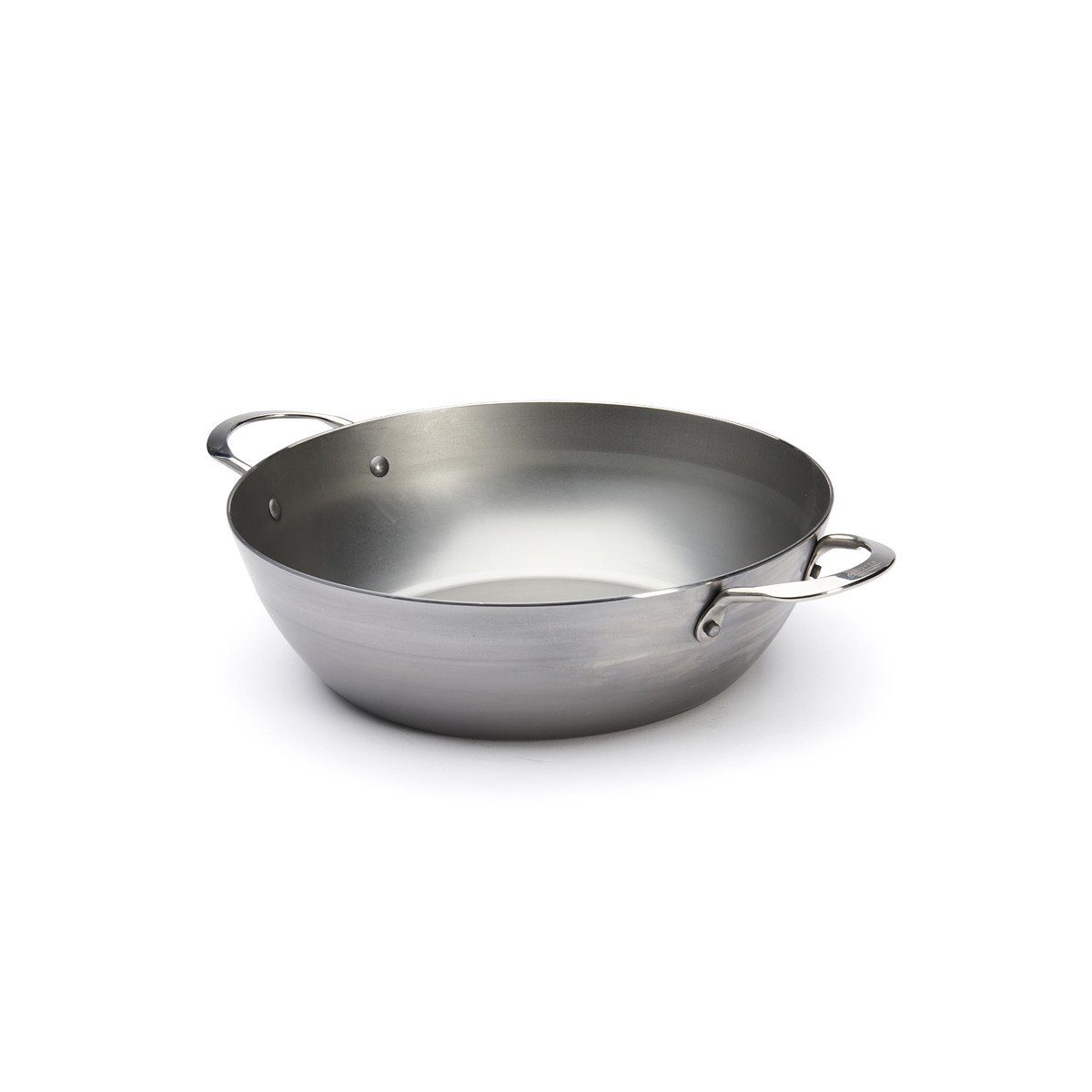de Buyer Bratpfanne Mineral B, tiefe Bauernpfanne 32 cm - Eisen mit Bienenwachsbeschichtung -
