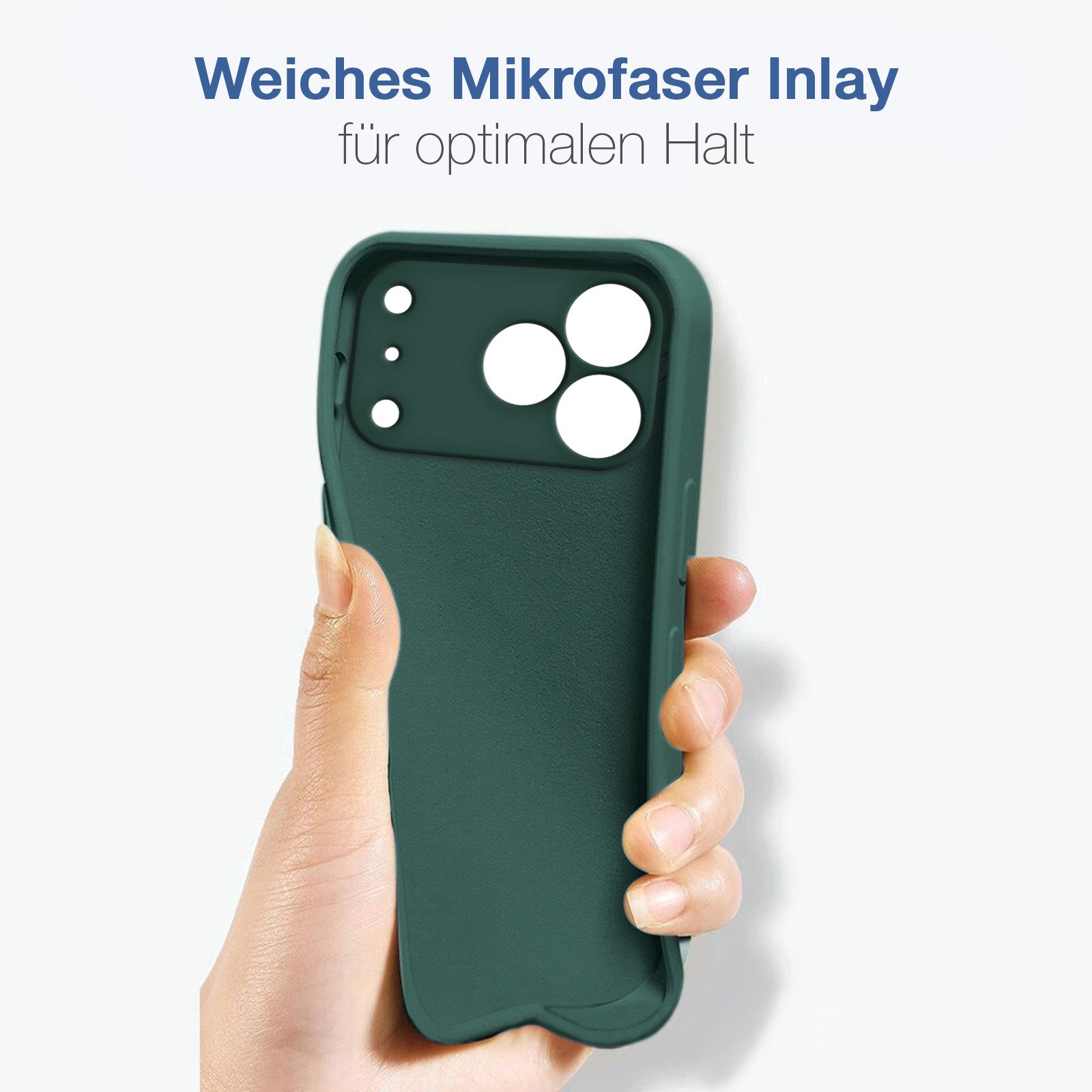 Tec-Expert Handyhülle SoftGrip Cover Hülle für Apple iPhone 17 Pro, Handy Case Bumper integrierter Kameraschutz flexibel