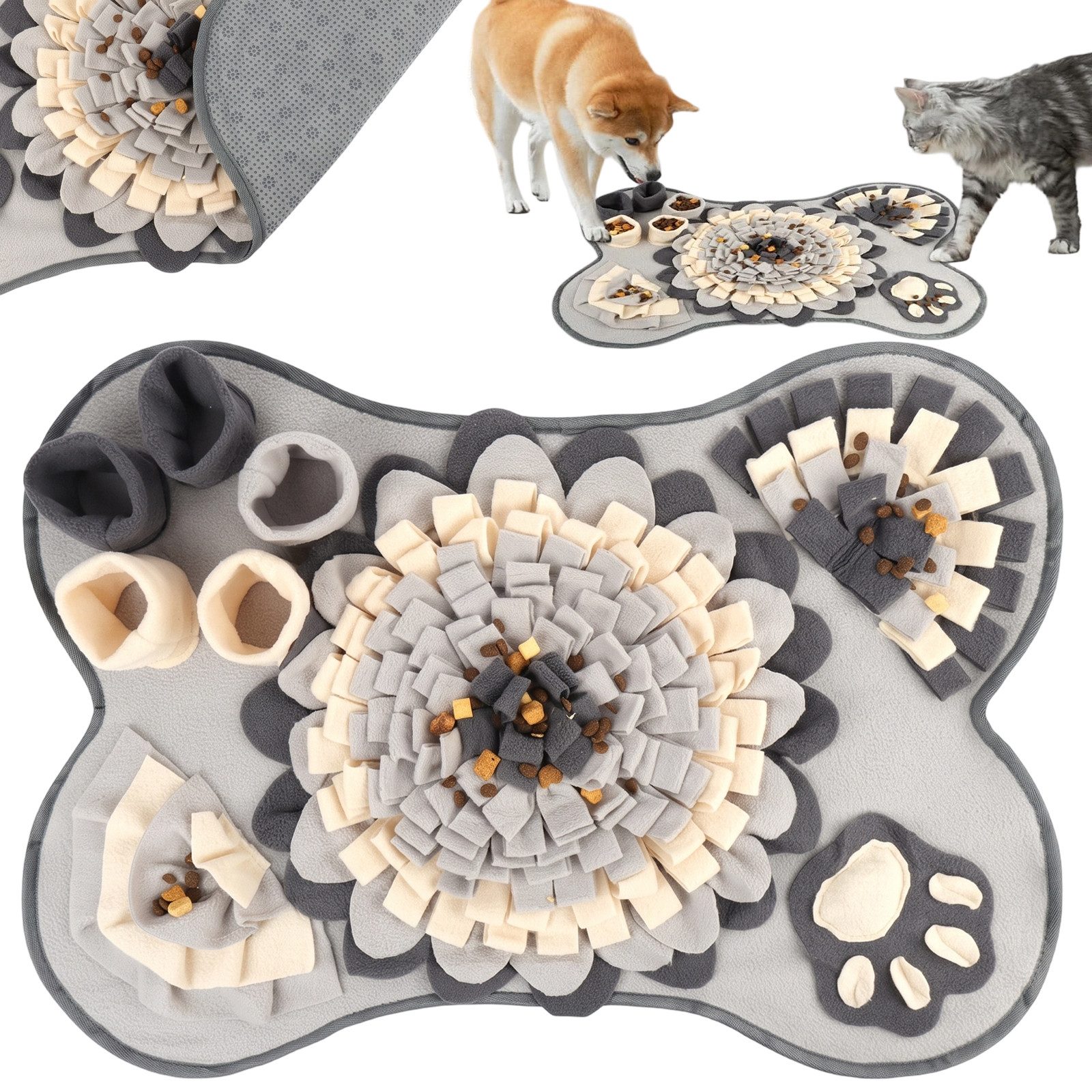 AKKEE Tier-Intelligenzspielzeug Schnüffelteppich Hund, Futterschnüffel-Futtermatte, Futterschnüffel-Futtermatte Interaktive Hundespielzeug von AKKEE