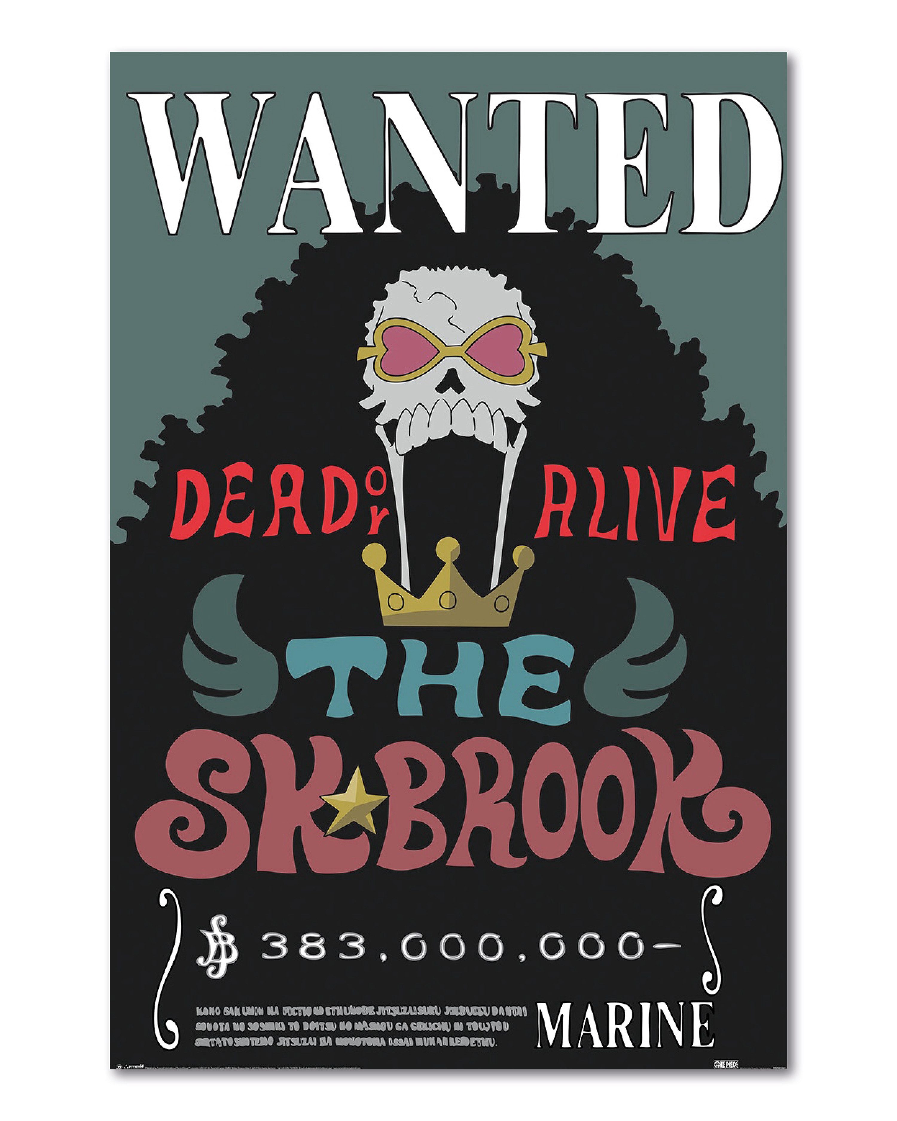 PYRAMID Poster One Piece Poster Wanted Brook 61 x 91,5 cm