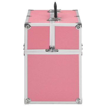 vidaXL Kosmetikkoffer Kosmetikkoffer 38x23x34 cm Rosa Aluminium (1-tlg)