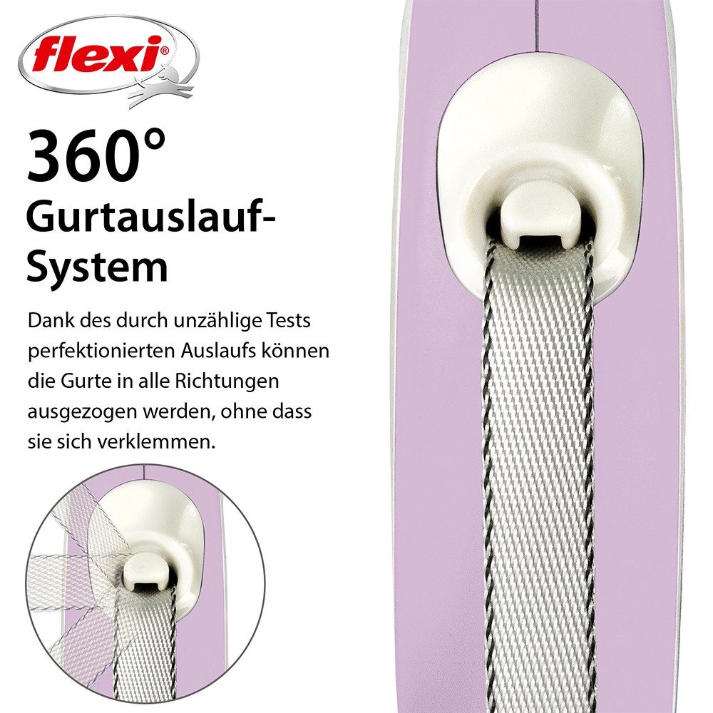 flexi Flexileine Flexi "NEW COMFORT" mit Gurt rosa