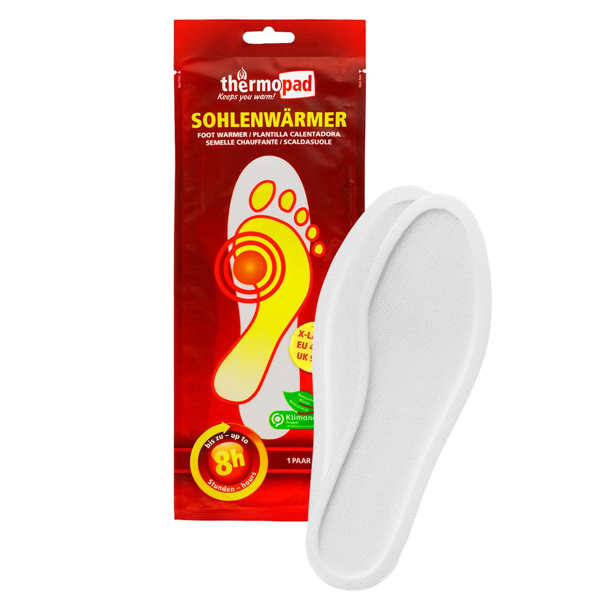 Thermopad Wärmekissen Thermopad Fußwärmer, Größe XL (Gr.43-46), Paar