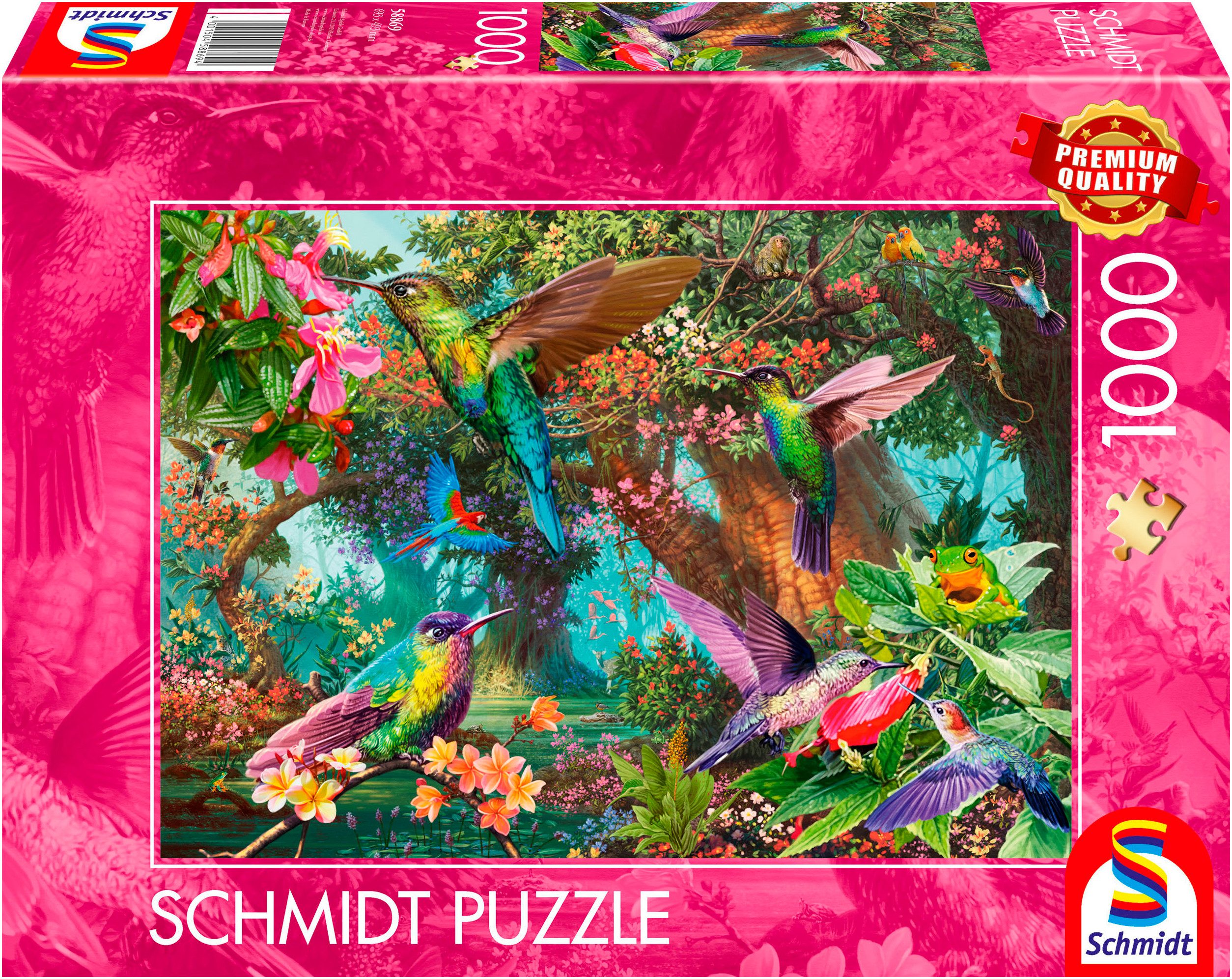 Schmidt Spiele Puzzle Farbenspiel der Kolibris, 1000 Puzzleteile, Made in G günstig online kaufen
