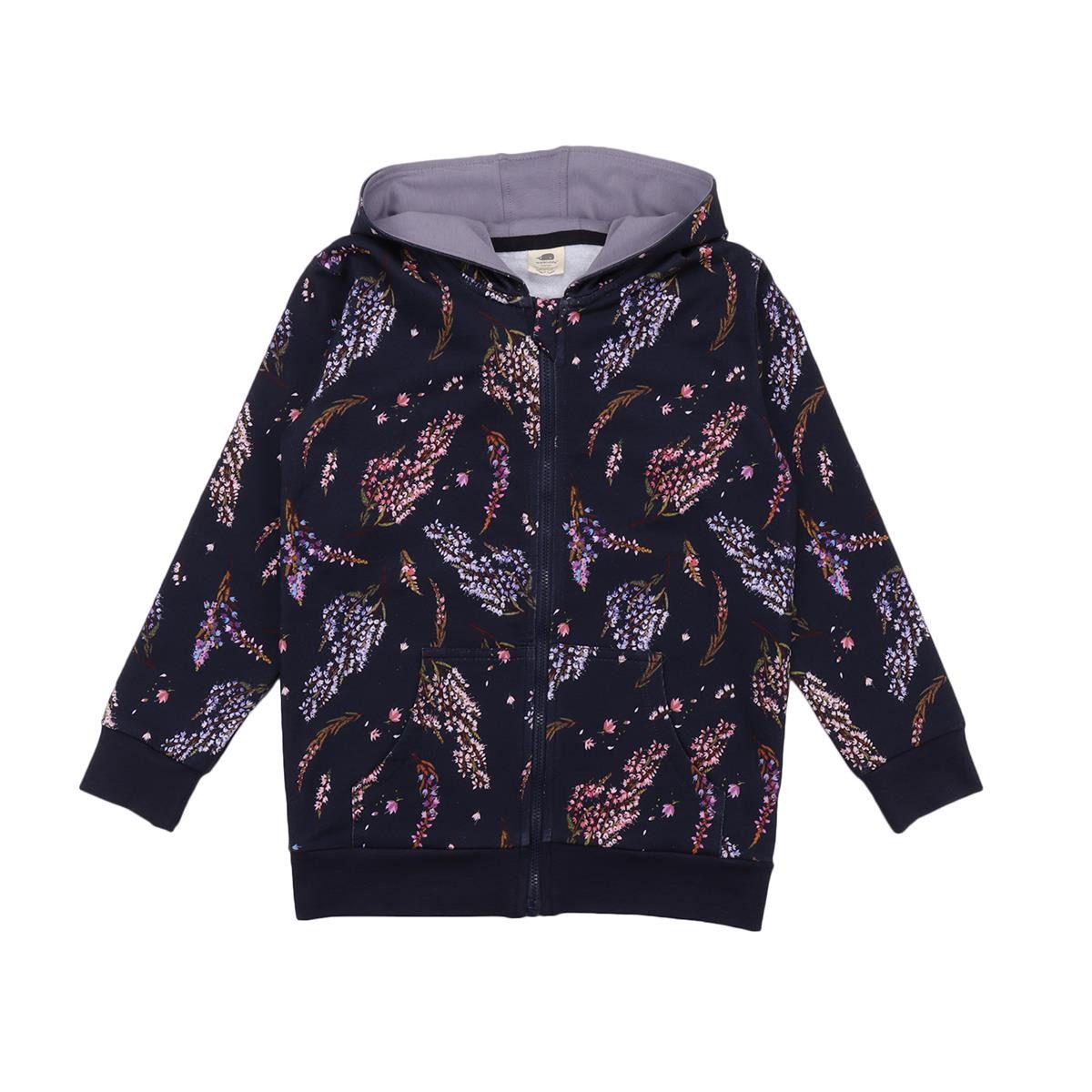 Walkiddy Sweatjacke Sweatjacke mit floraler Verzierung aus Bio-Baumwolle