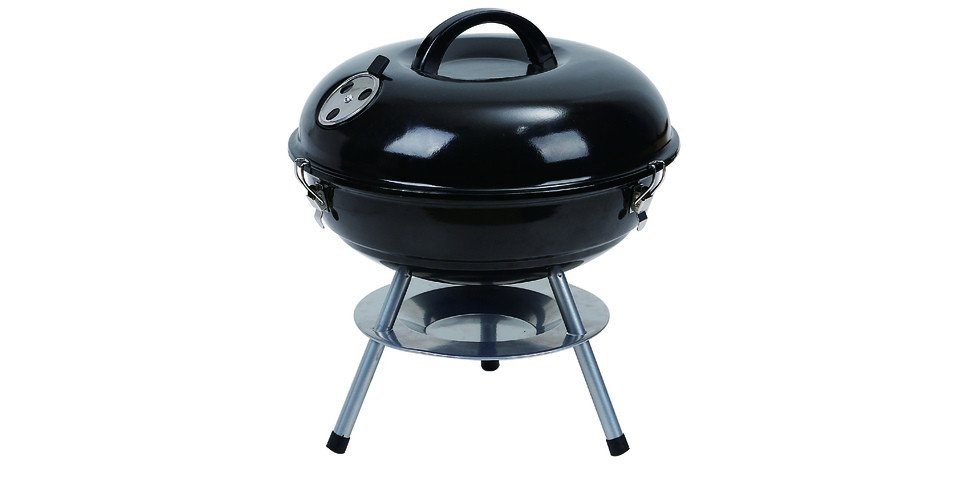 Trend Line Holzkohlegrill TrendLine Kugelgrill Mini Ø 34 cm, schwarz, Standfest