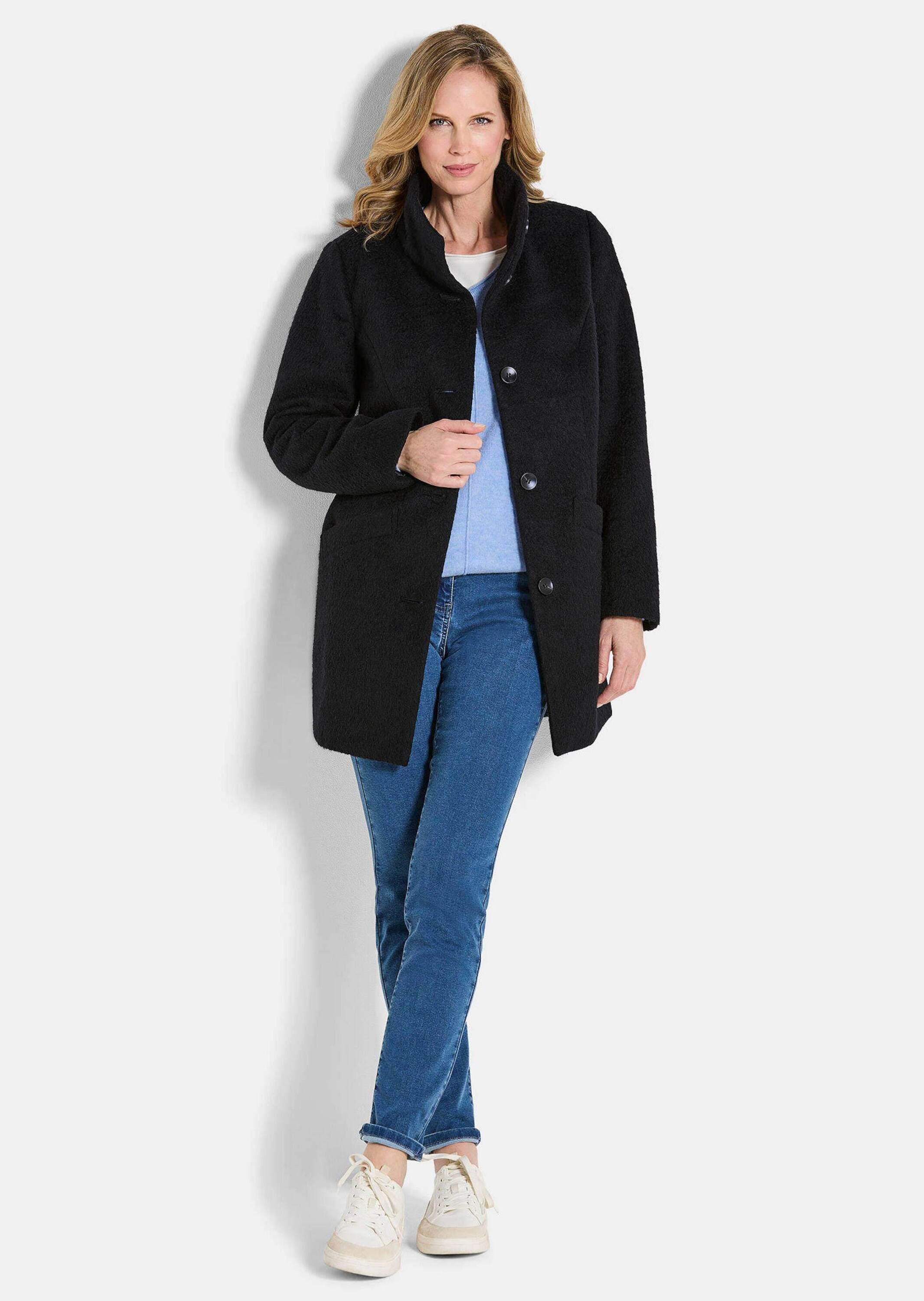 GOLDNER Jerseyblazer Stepp-Winterjacke mit Kapuze Langarm günstig online kaufen