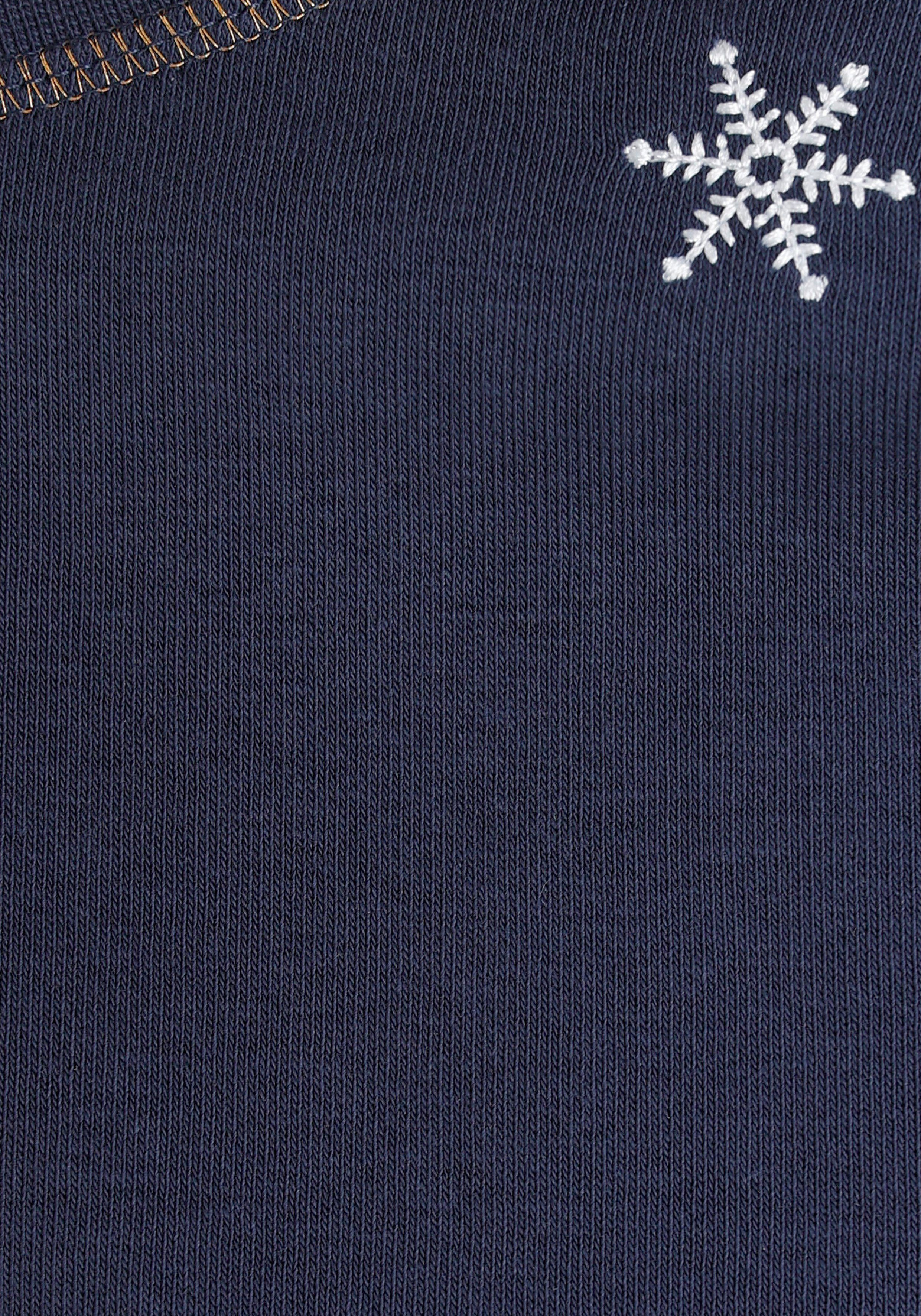 Sweatshirt NEUE mit Schneeflocken MARKE! - bestickten edel DELMAO