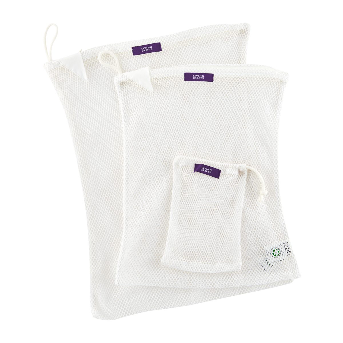 LIVING CRAFTS Wäschenetz GENUA, 2er Pack, GOTS zertifiziert – Bild 3 von 3