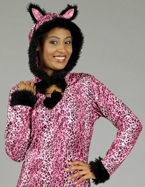 Das Kostümland Kostüm Leoparden Kostüm für Damen - Pink, Kostüm Katze