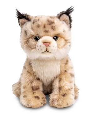Uni-Toys Kuscheltier Luchs Junges, sitzend - 22 cm (Höhe) - Plüsch-Katze - Plüschtier, zu 100 % recyceltes Füllmaterial